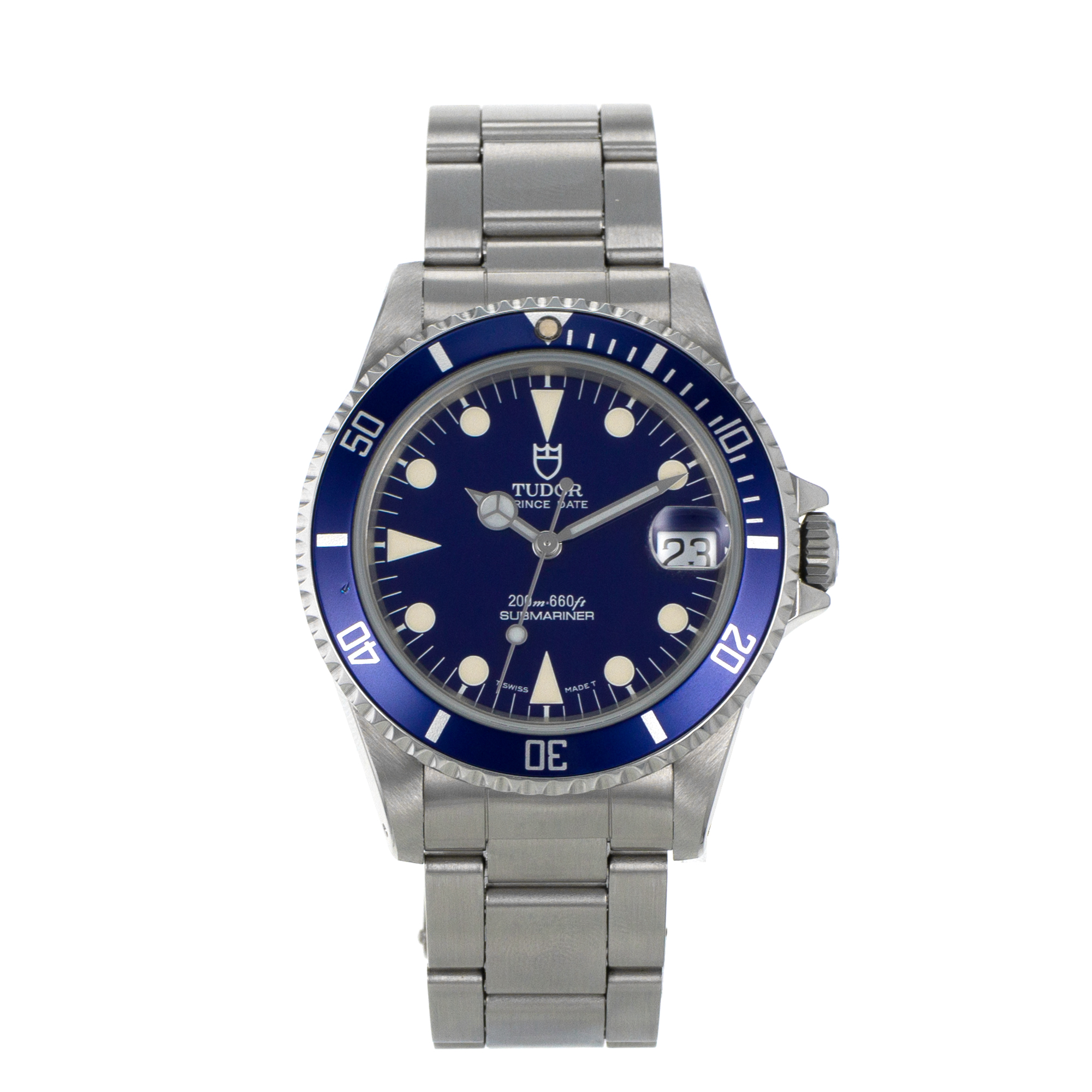Tudor Submariner 75190 36mm Prince Date Blue Vintage Steel Oyster Mens Watch thumbnail 2