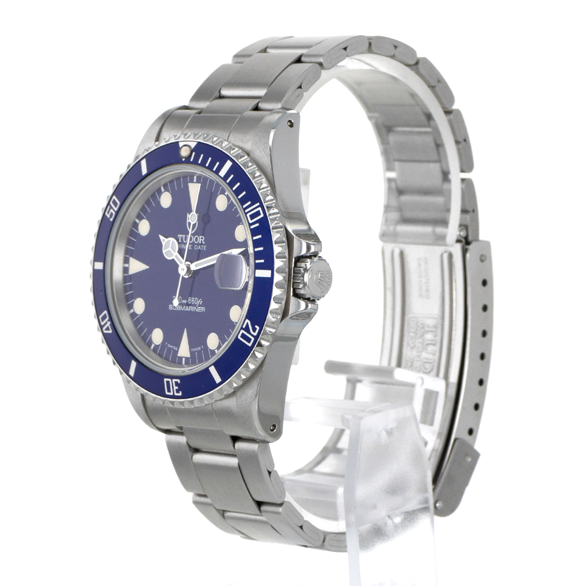 Tudor Submariner 75190 36mm Prince Date Blue Vintage Steel Oyster Mens Watch thumbnail 4