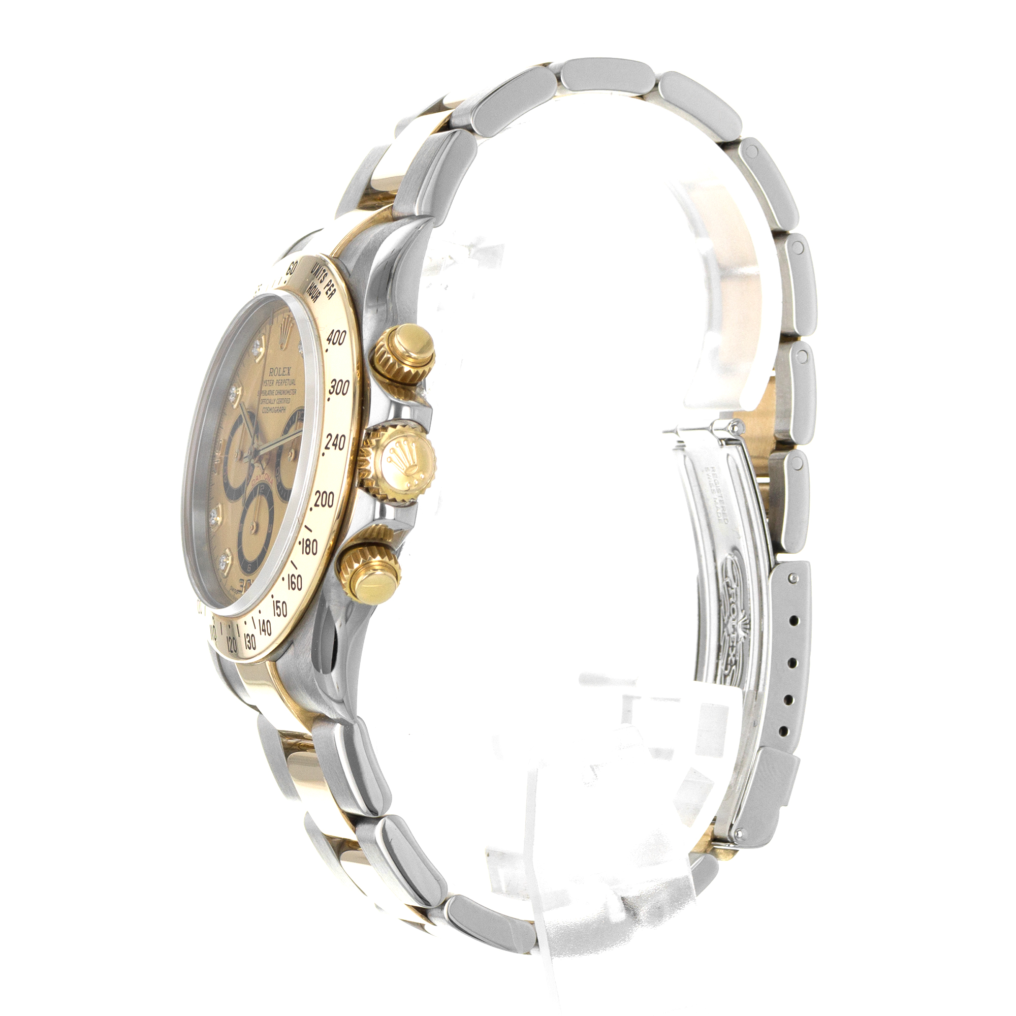 Rolex Daytona 16523 40mm Vintage Diamond Steel Yellow Gold Automatic Mens Watch thumbnail 5