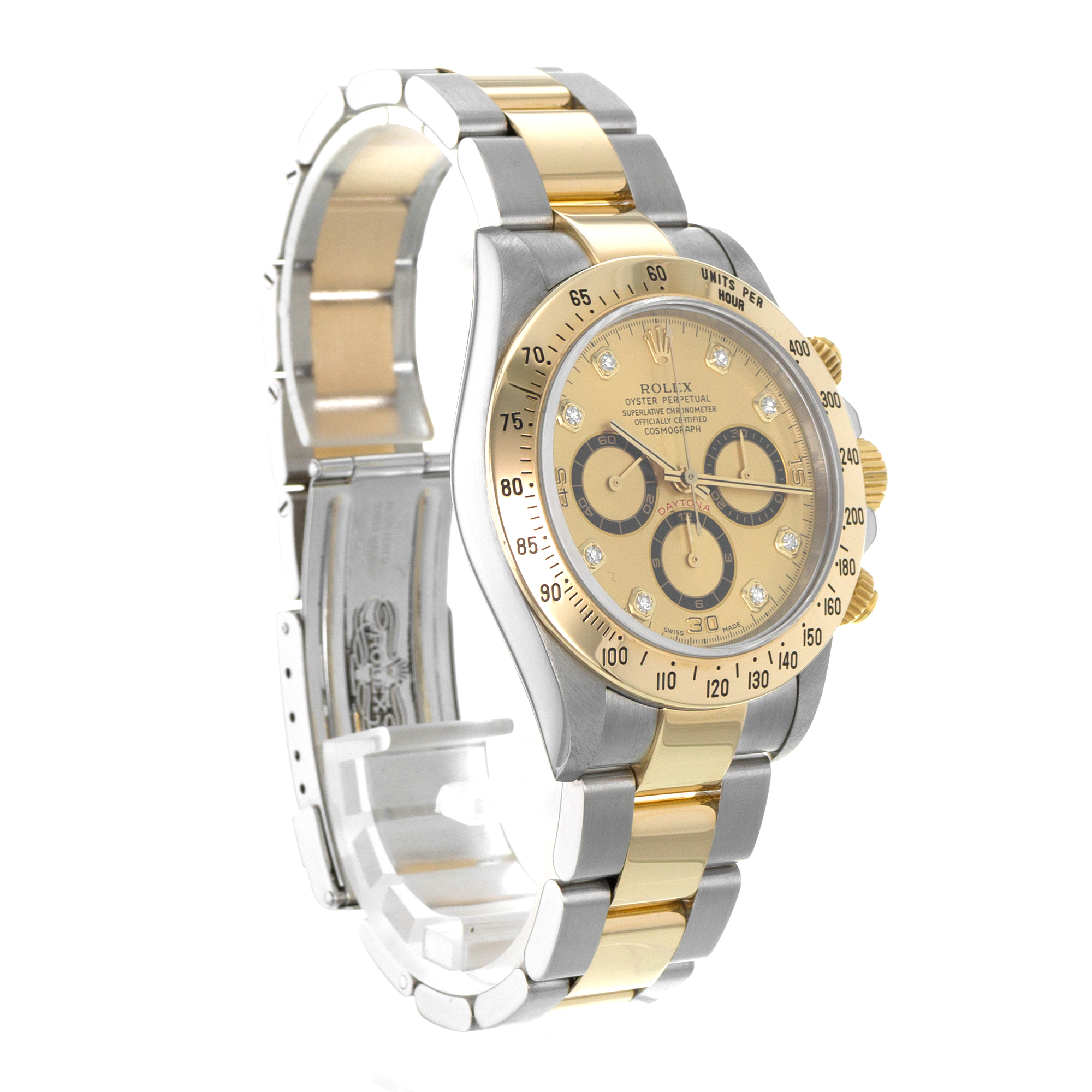 Rolex Daytona 16523 40mm Vintage Diamond Steel Yellow Gold Automatic Mens Watch thumbnail 7
