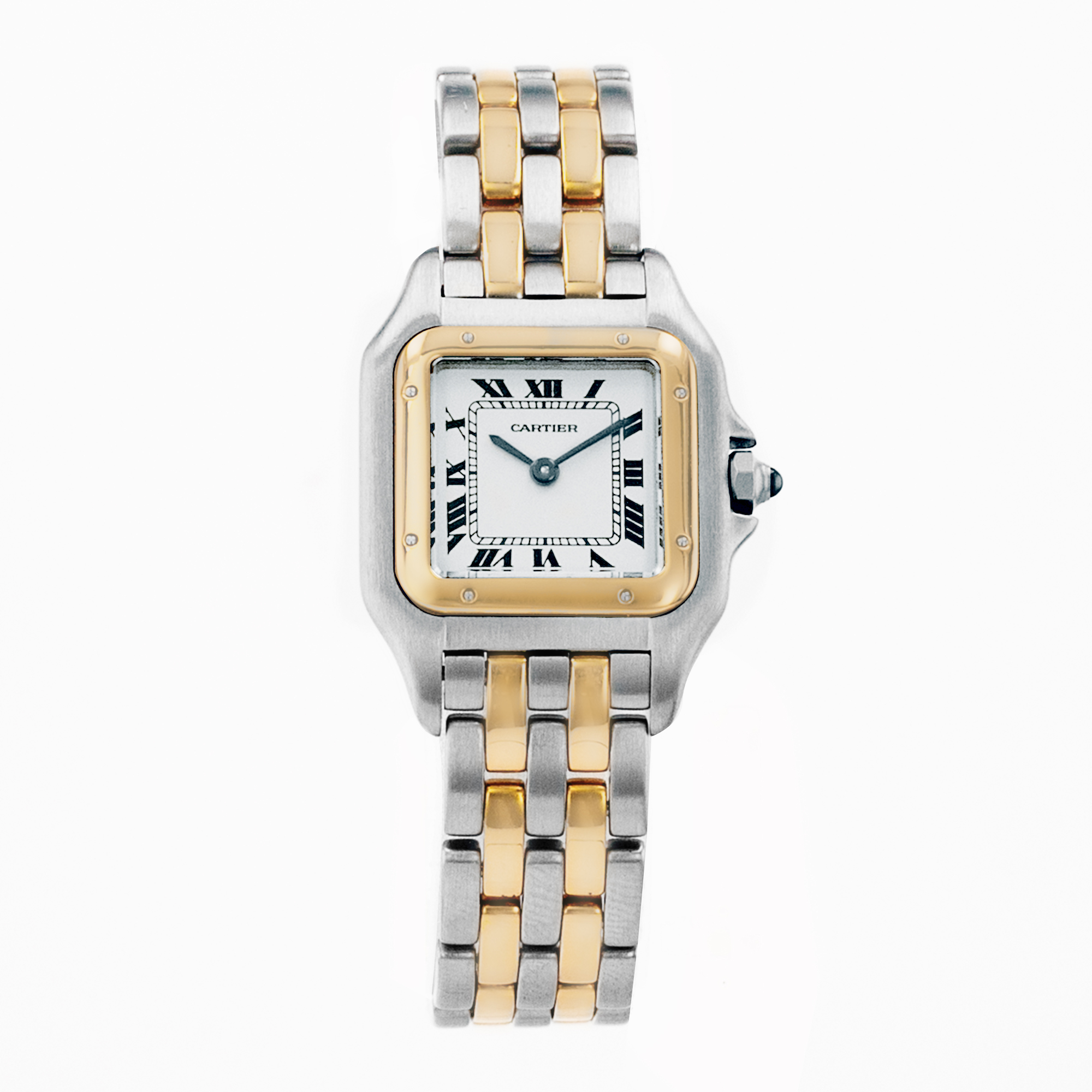 Cartier Panthere 84083242 22mm Silver Roman Steel Yellow Gold Ladies Watch thumbnail 2