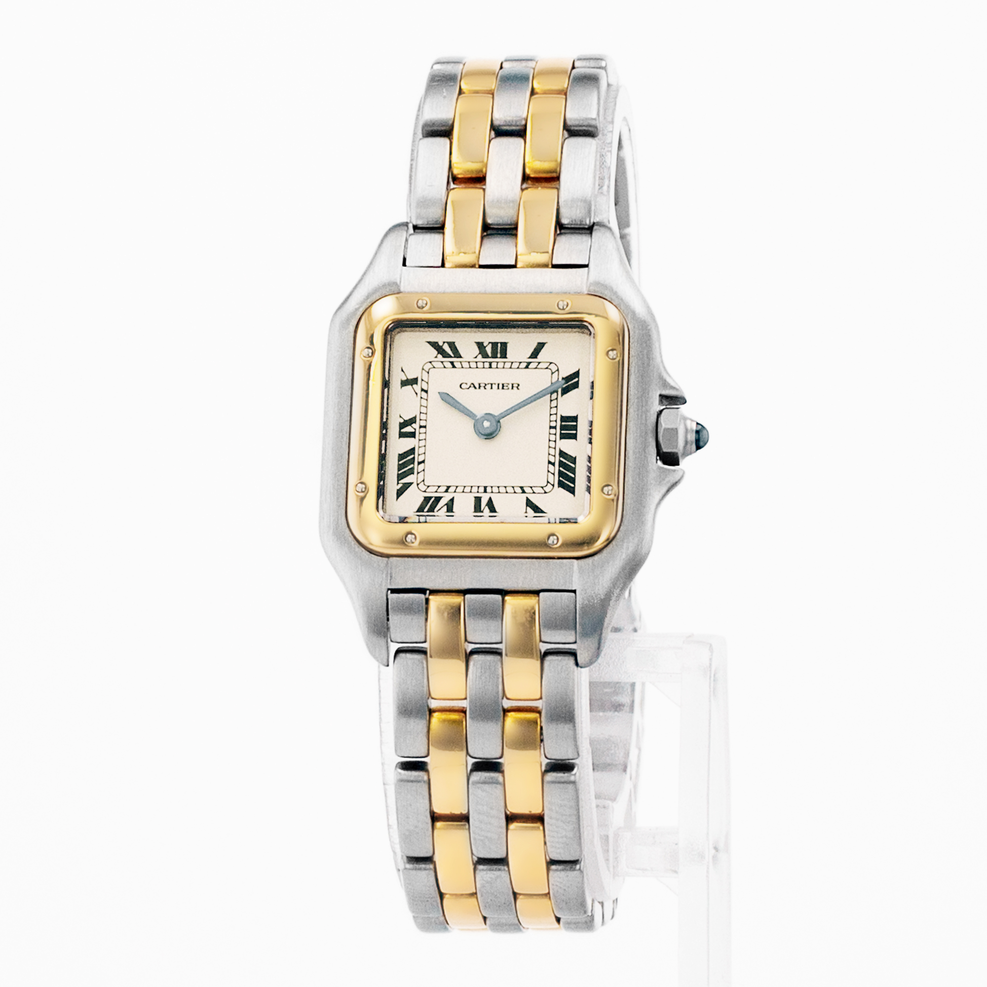 Cartier Panthere 84083242 22mm Silver Roman Steel Yellow Gold Ladies Watch thumbnail 3