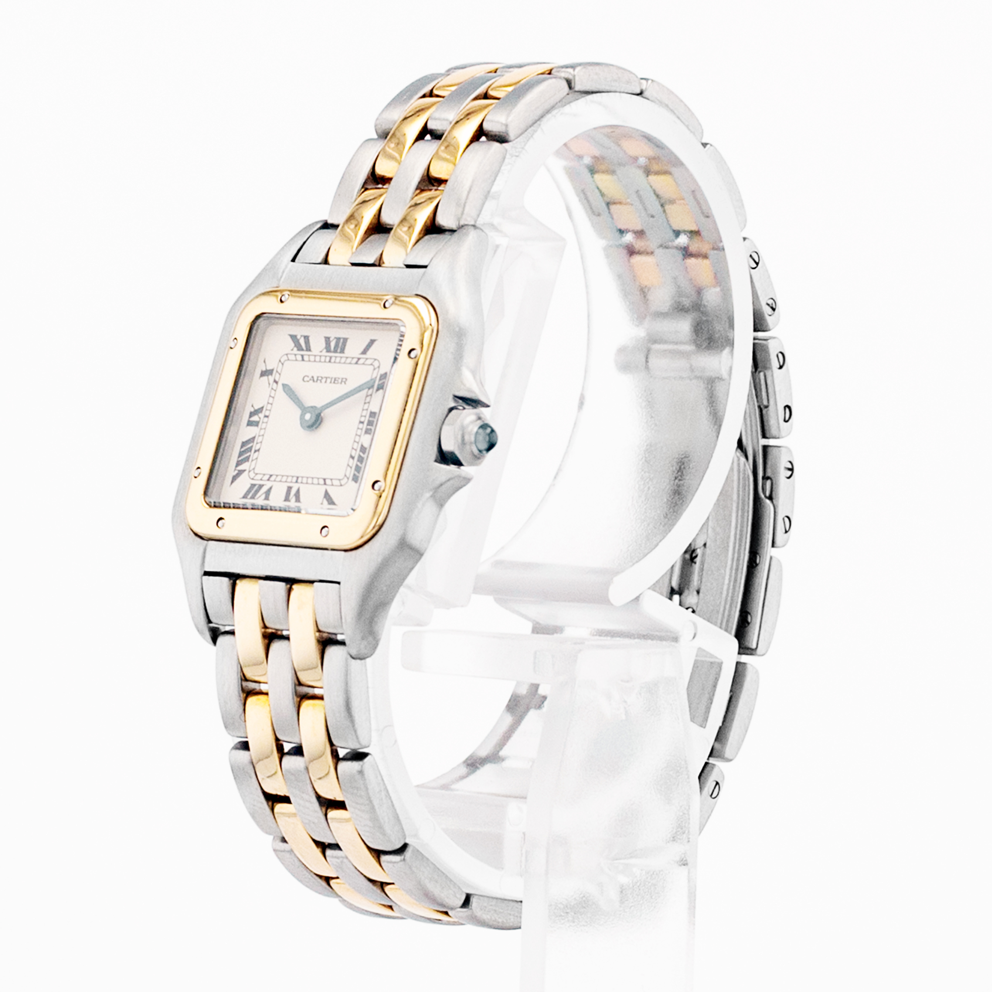 Cartier Panthere 84083242 22mm Silver Roman Steel Yellow Gold Ladies Watch thumbnail 4