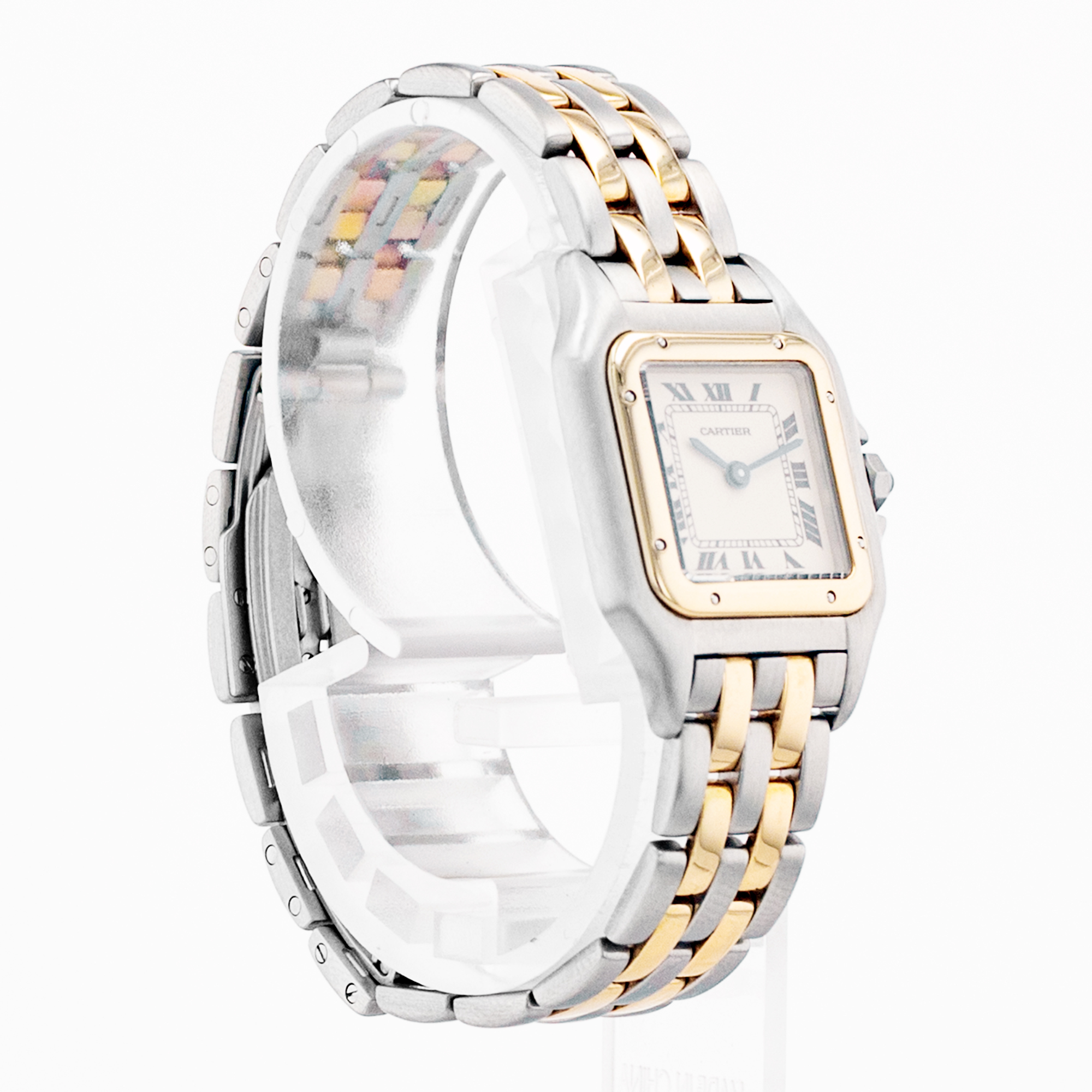 Cartier Panthere 84083242 22mm Silver Roman Steel Yellow Gold Ladies Watch thumbnail 6