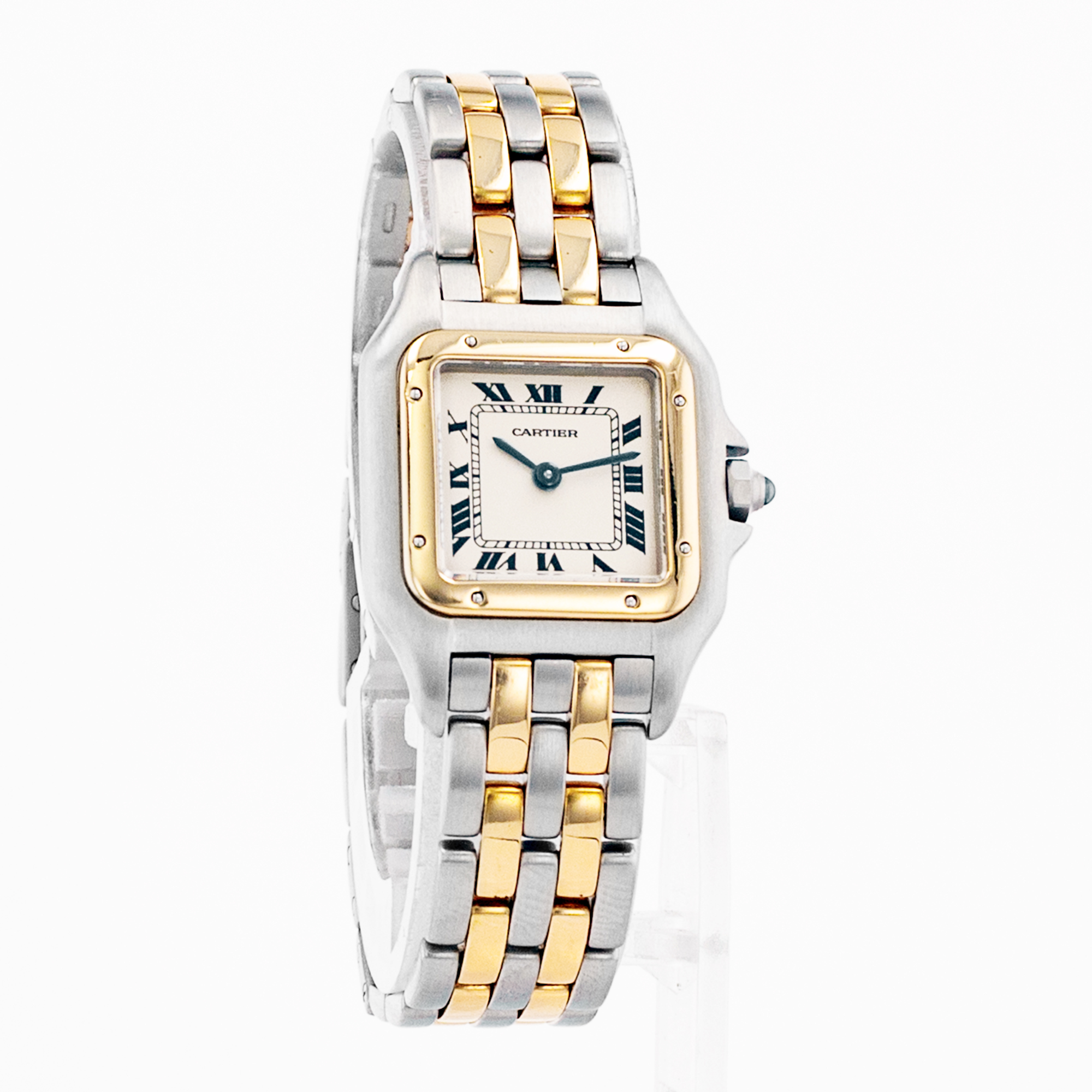 Cartier Panthere 84083242 22mm Silver Roman Steel Yellow Gold Ladies Watch thumbnail 8