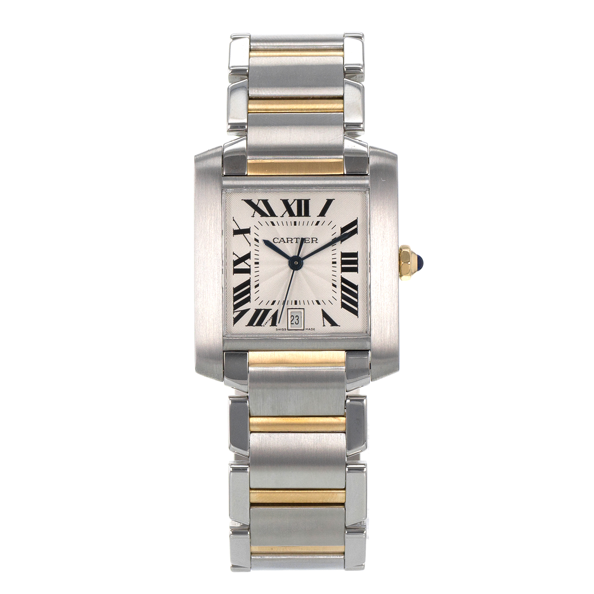 Cartier Tank Francaise W51005Q4 2302 28mm Large Yellow Gold Automatic Mens Watch thumbnail 2