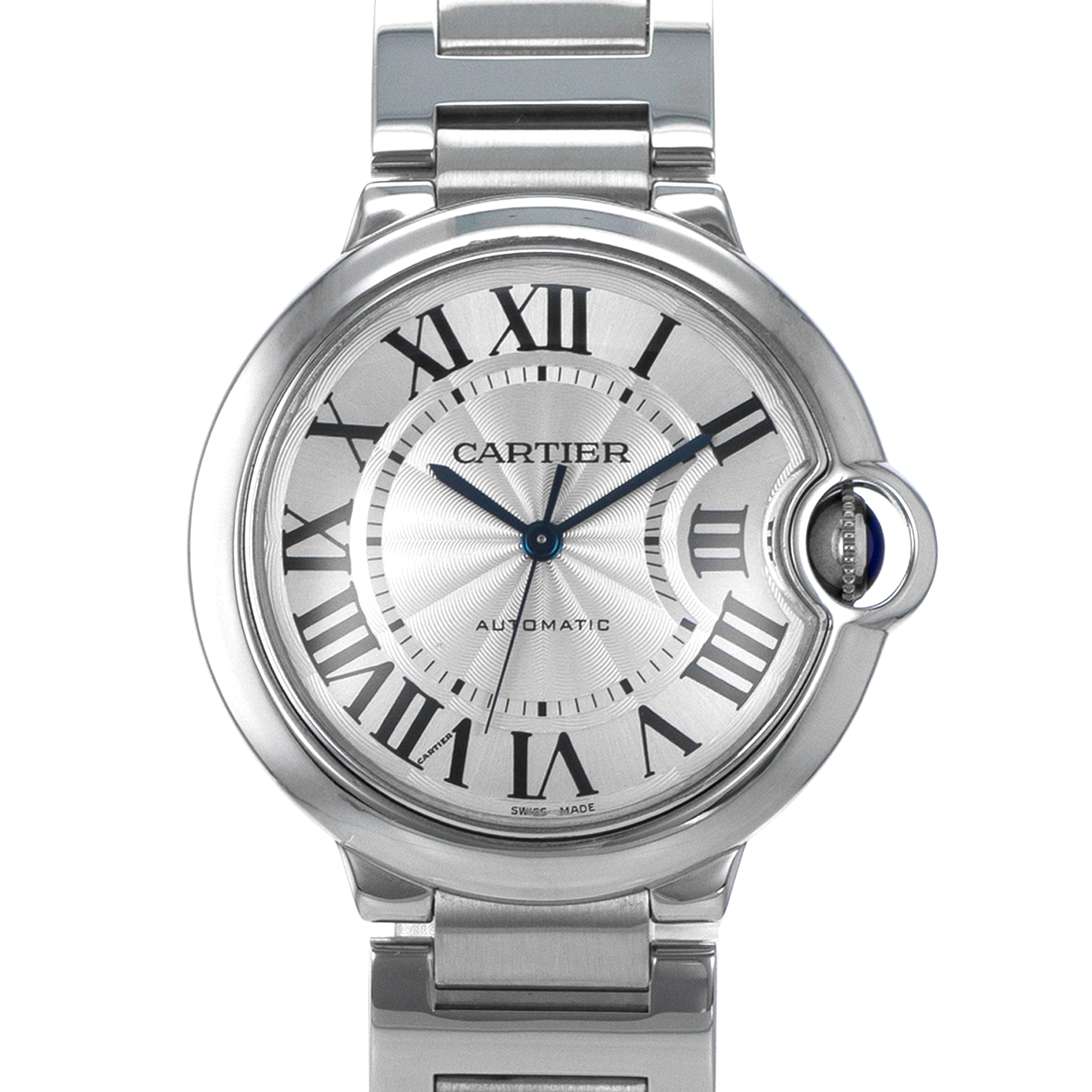 Cartier Ballon Bleu W6920046 3284 36mm Silver Roman Steel Automatic Mens Watch thumbnail 1