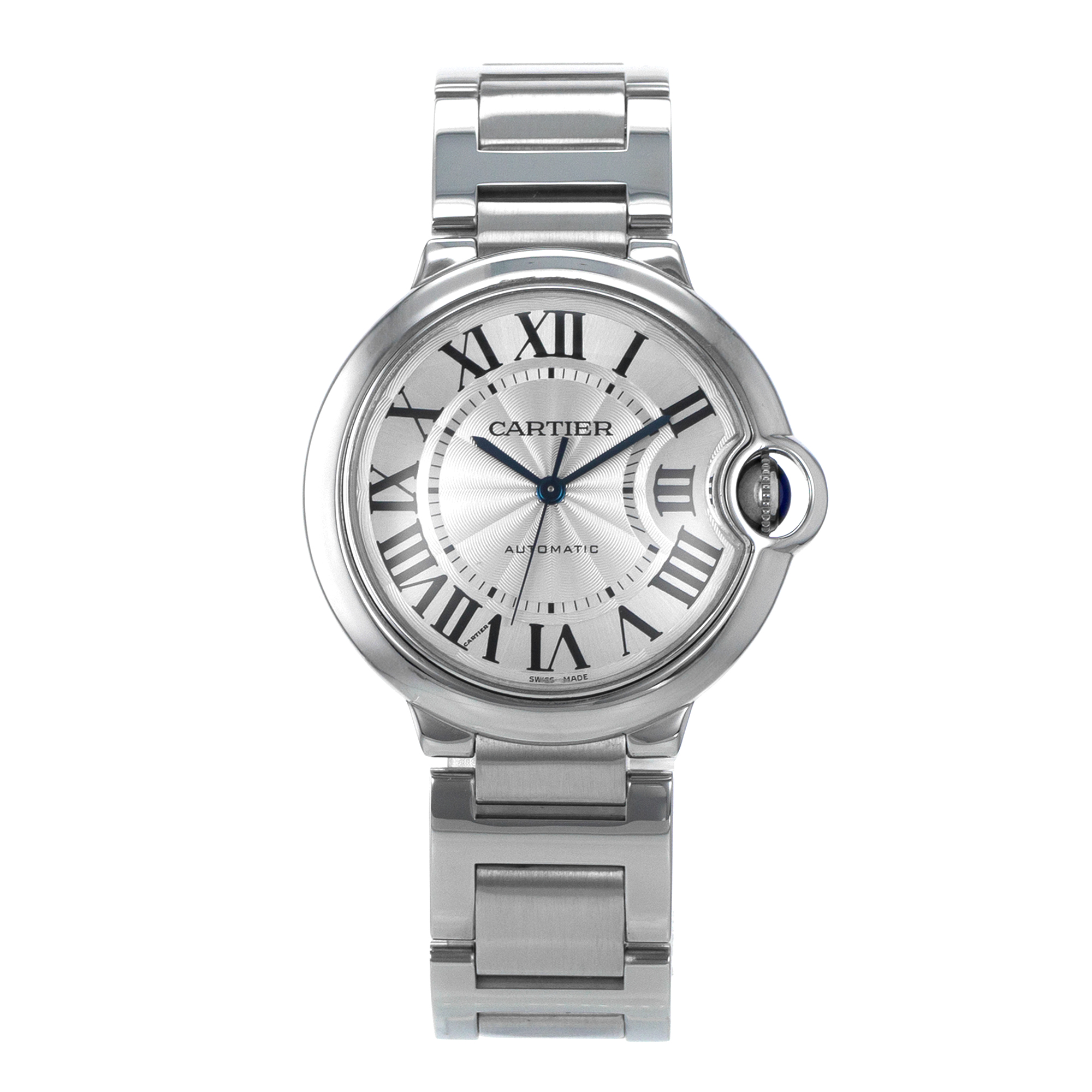 Cartier Ballon Bleu W6920046 3284 36mm Silver Roman Steel Automatic Mens Watch thumbnail 2
