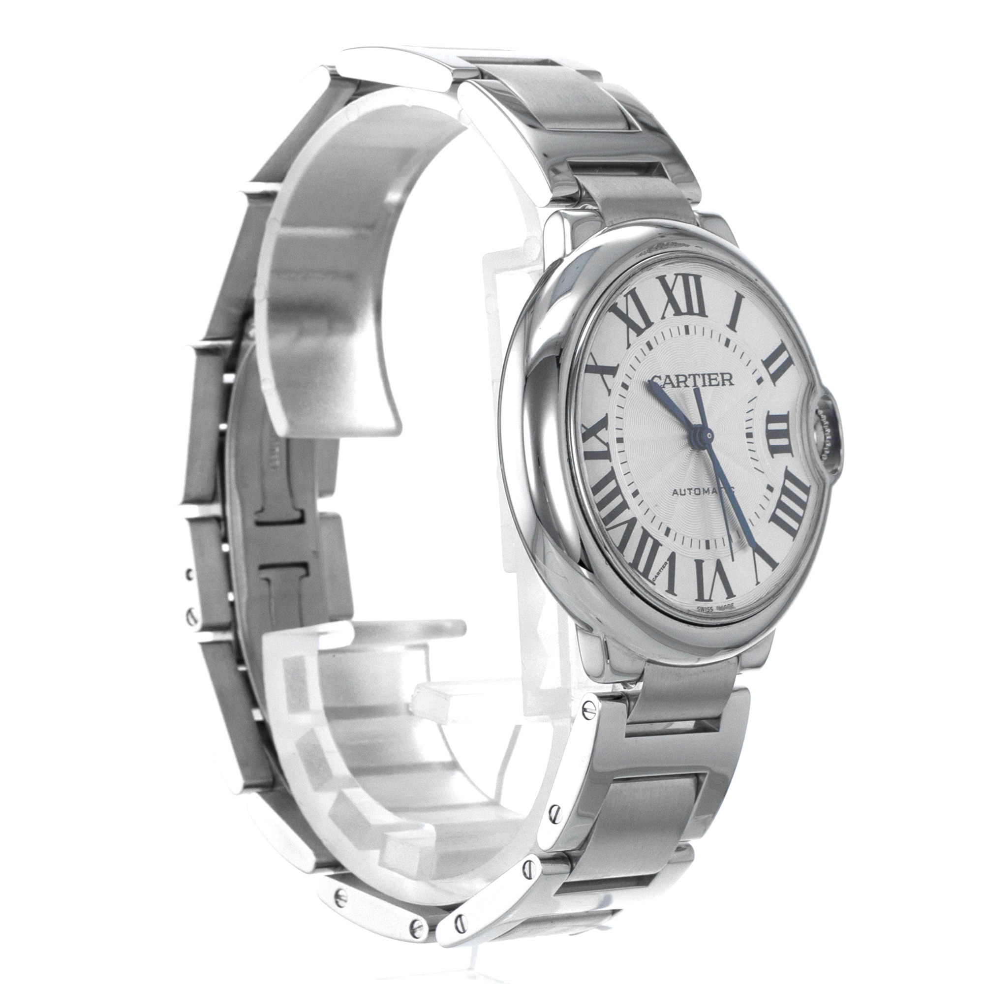 Cartier Ballon Bleu W6920046 3284 36mm Silver Roman Steel Automatic Mens Watch thumbnail 7