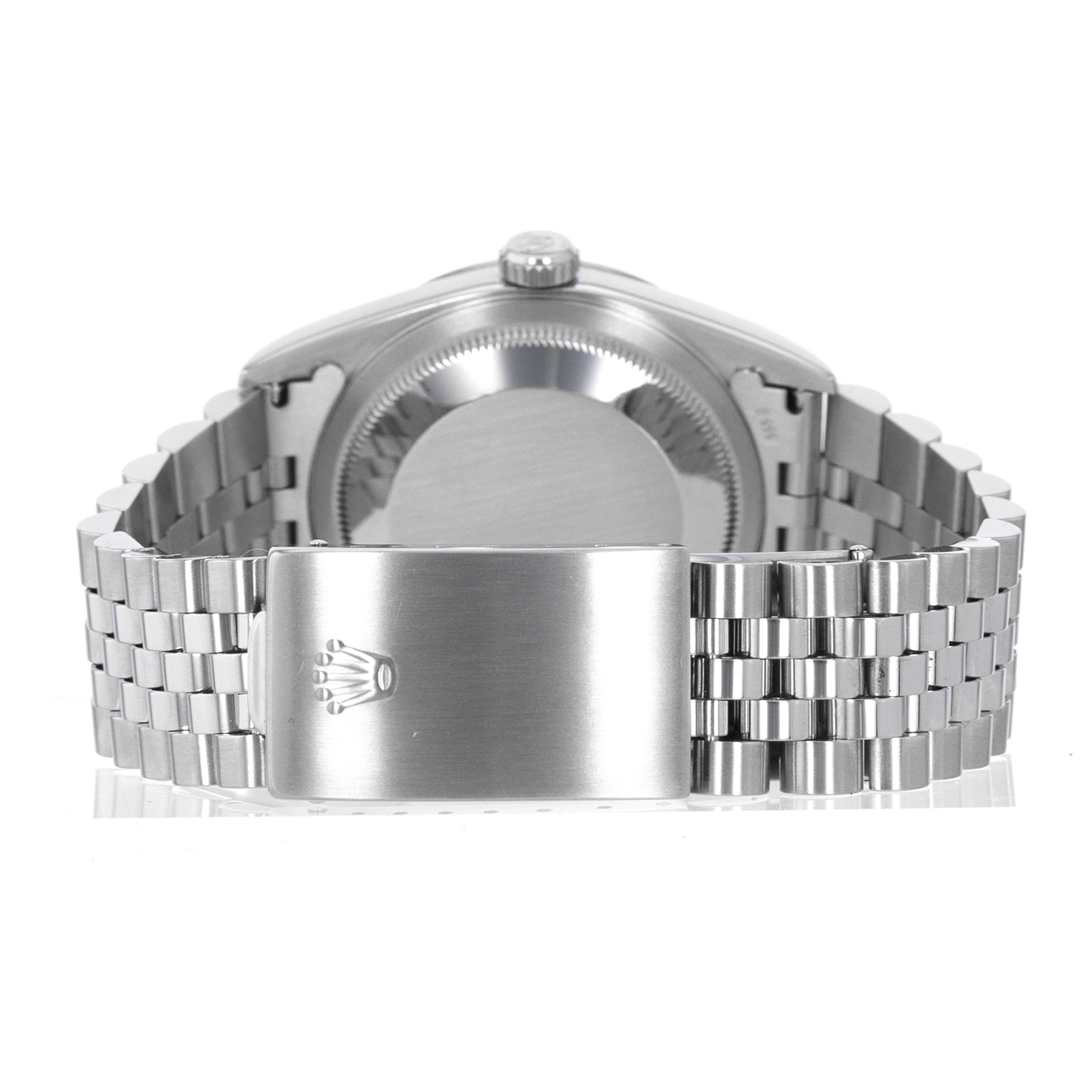 Rolex Datejust 36 16234 Blue Roman Fluted White Gold Jubilee Mens Watch thumbnail 9