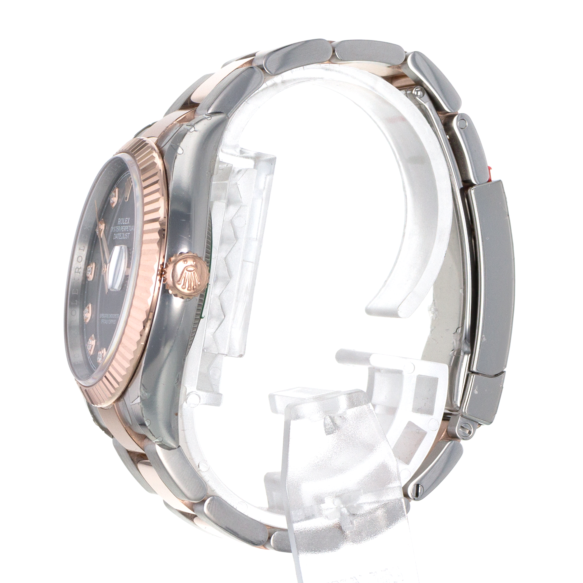 Rolex Datejust 36 126231 Black Diamond Steel Rose Gold Mens Watch thumbnail 5
