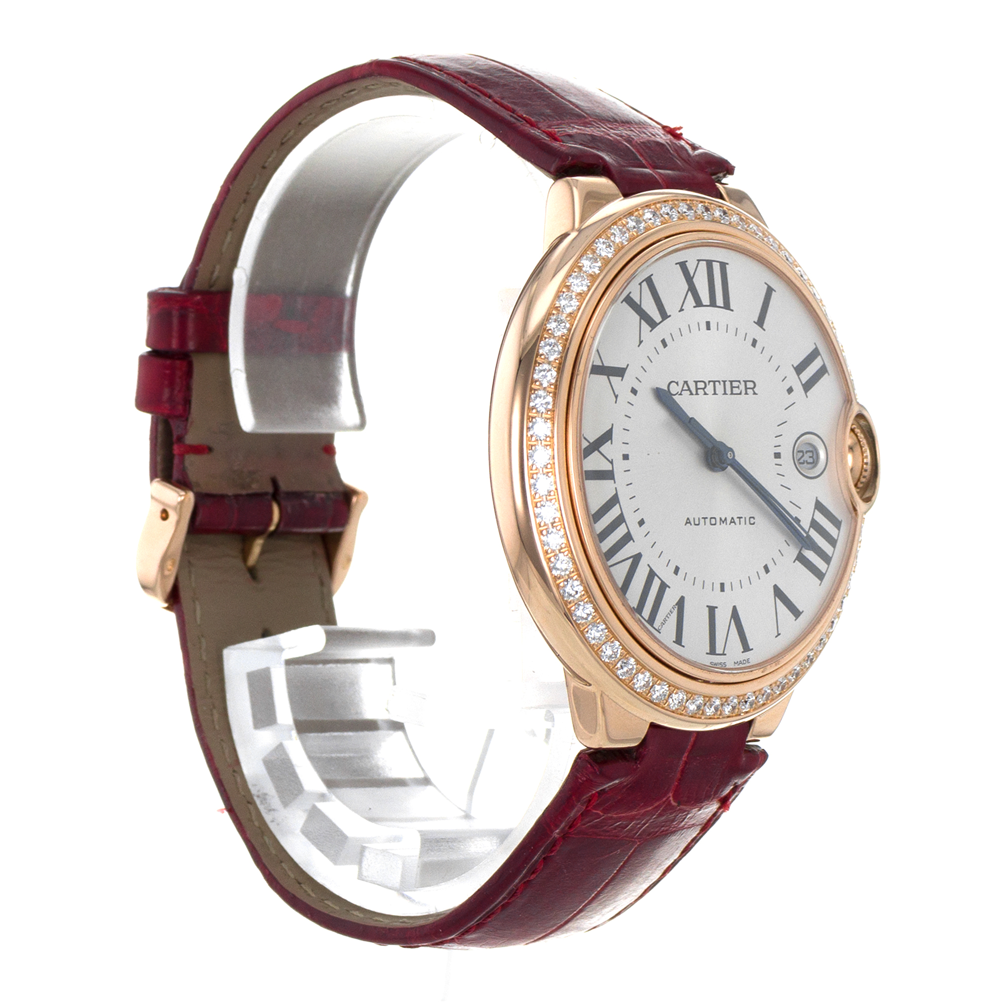 Cartier Ballon Bleu WJBB0035 3941 42mm Factory Diamonds 18k Rose Gold Mens Watch thumbnail 7
