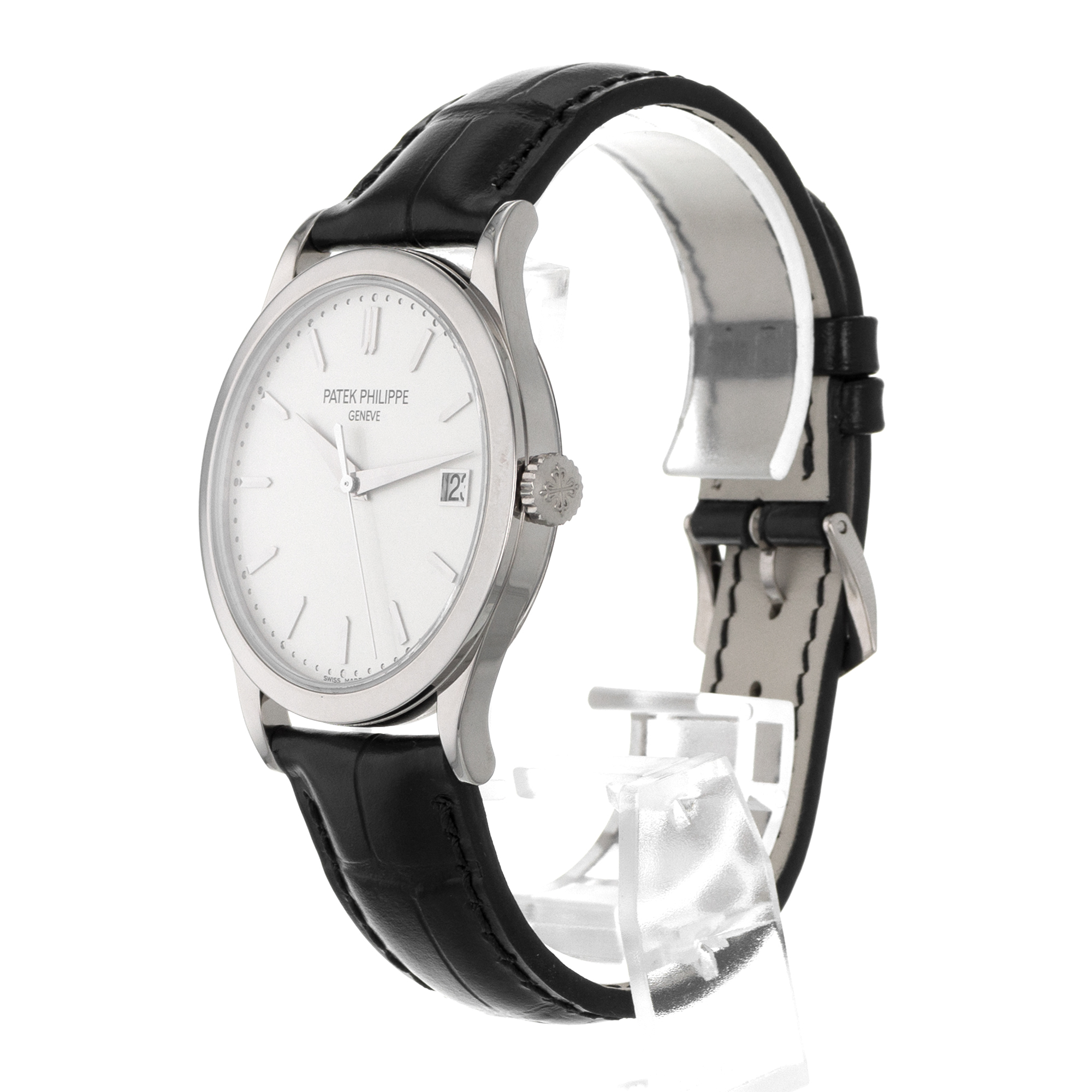 Patek Philippe Calatrava 5296G 38mm Silver 18k White Gold Automatic Mens Watch thumbnail 4