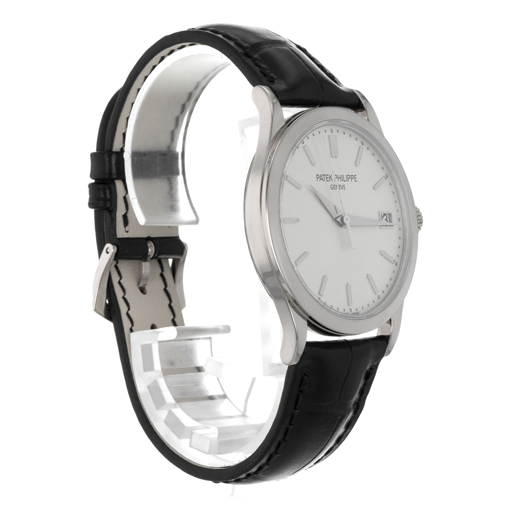 Patek Philippe Calatrava 5296G 38mm Silver 18k White Gold Automatic Mens Watch thumbnail 7