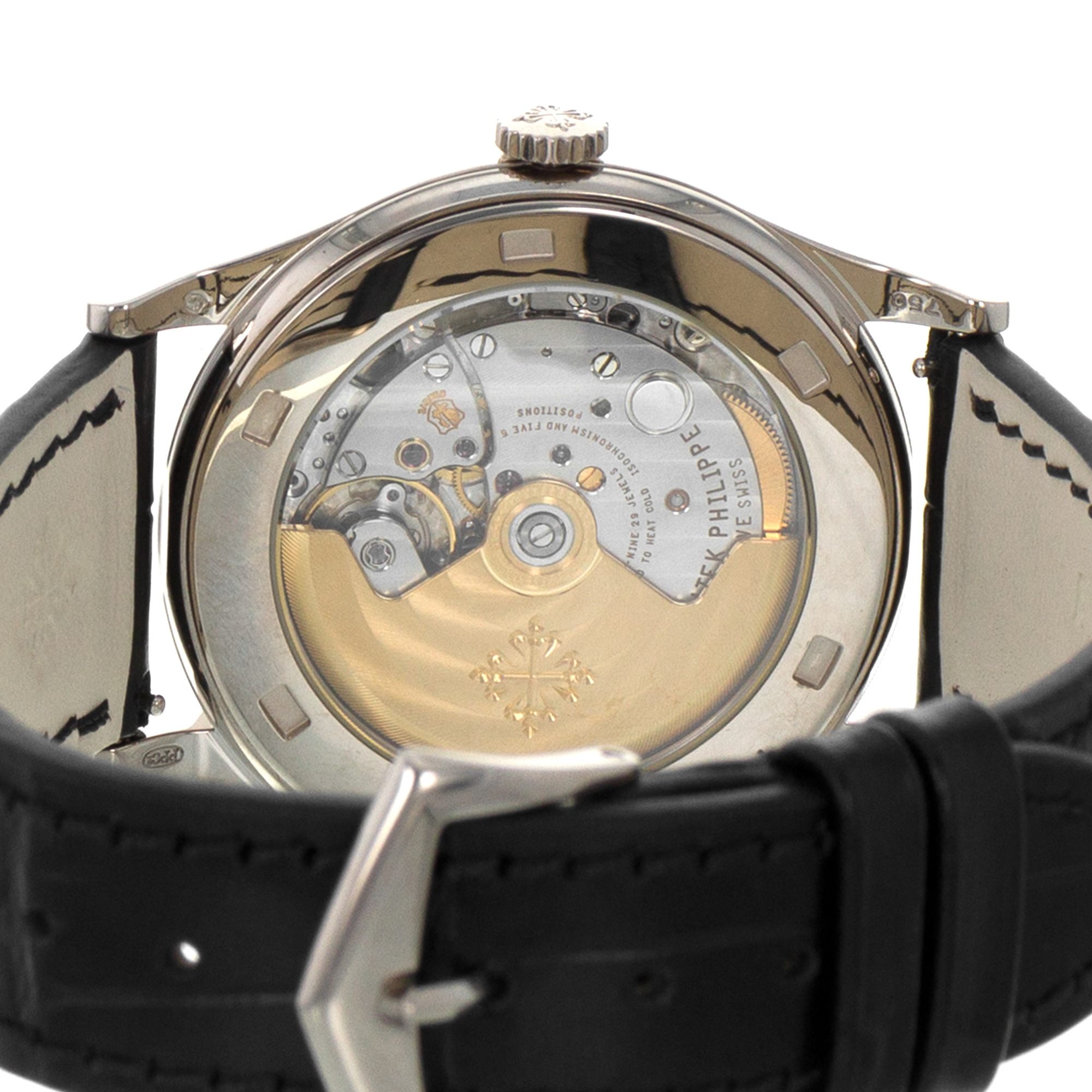 Patek Philippe Calatrava 5296G 38mm Silver 18k White Gold Automatic Mens Watch thumbnail 9