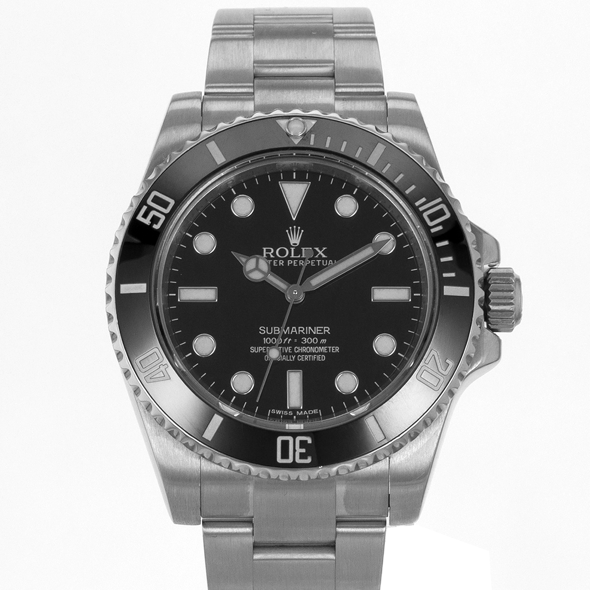 Rolex Submariner No Date 114060 40mm Black Ceramic Oyster Automatic Mens Watch thumbnail 1
