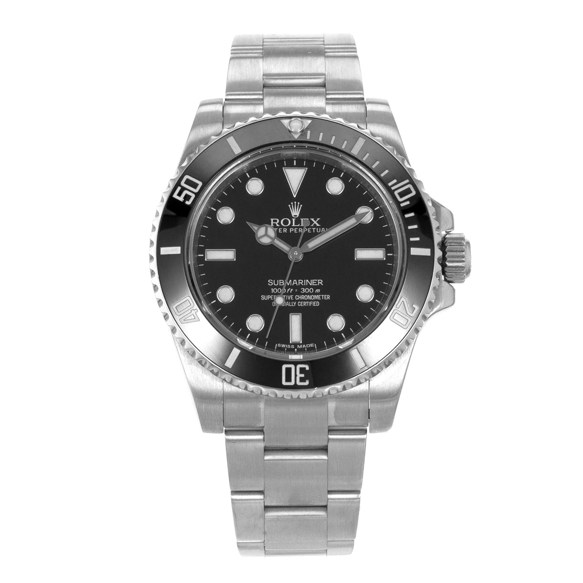 Rolex Submariner No Date 114060 40mm Black Ceramic Oyster Automatic Mens Watch thumbnail 2