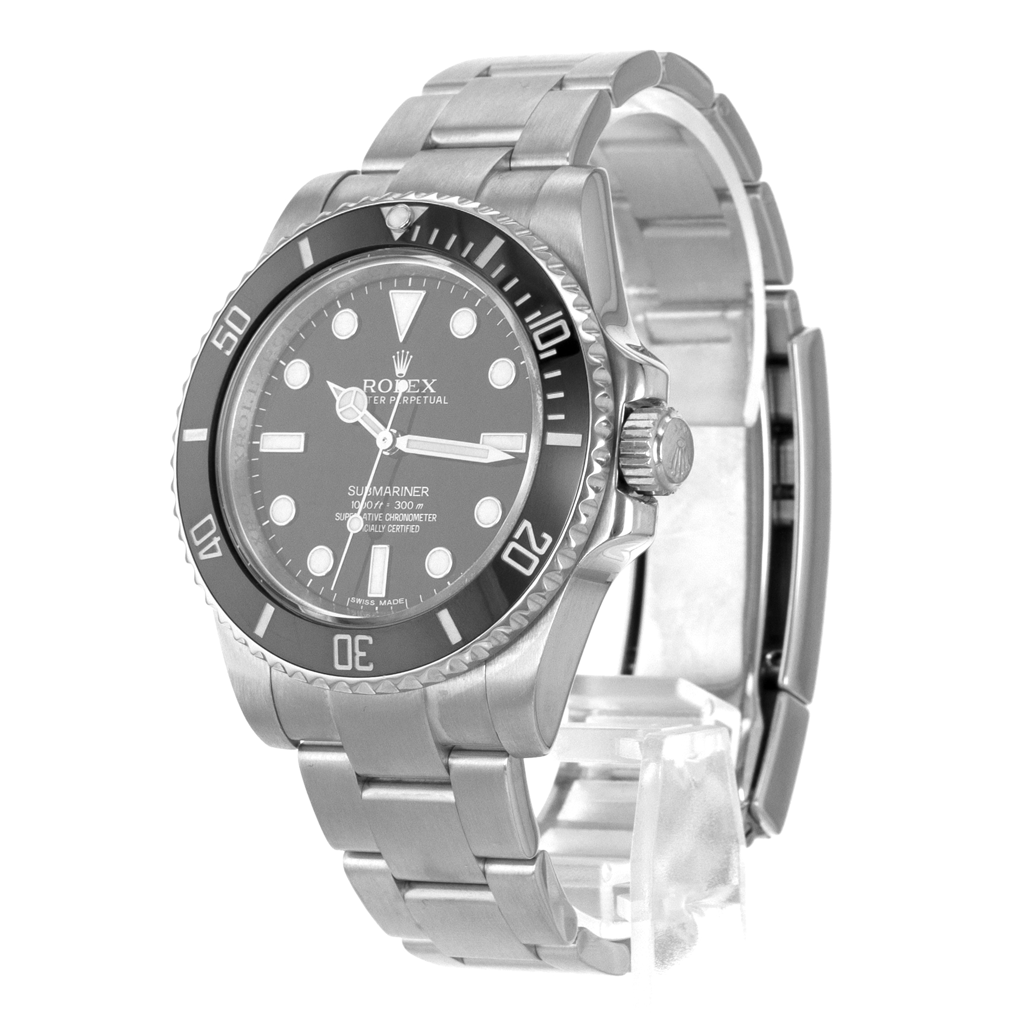 Rolex Submariner No Date 114060 40mm Black Ceramic Oyster Automatic Mens Watch thumbnail 4