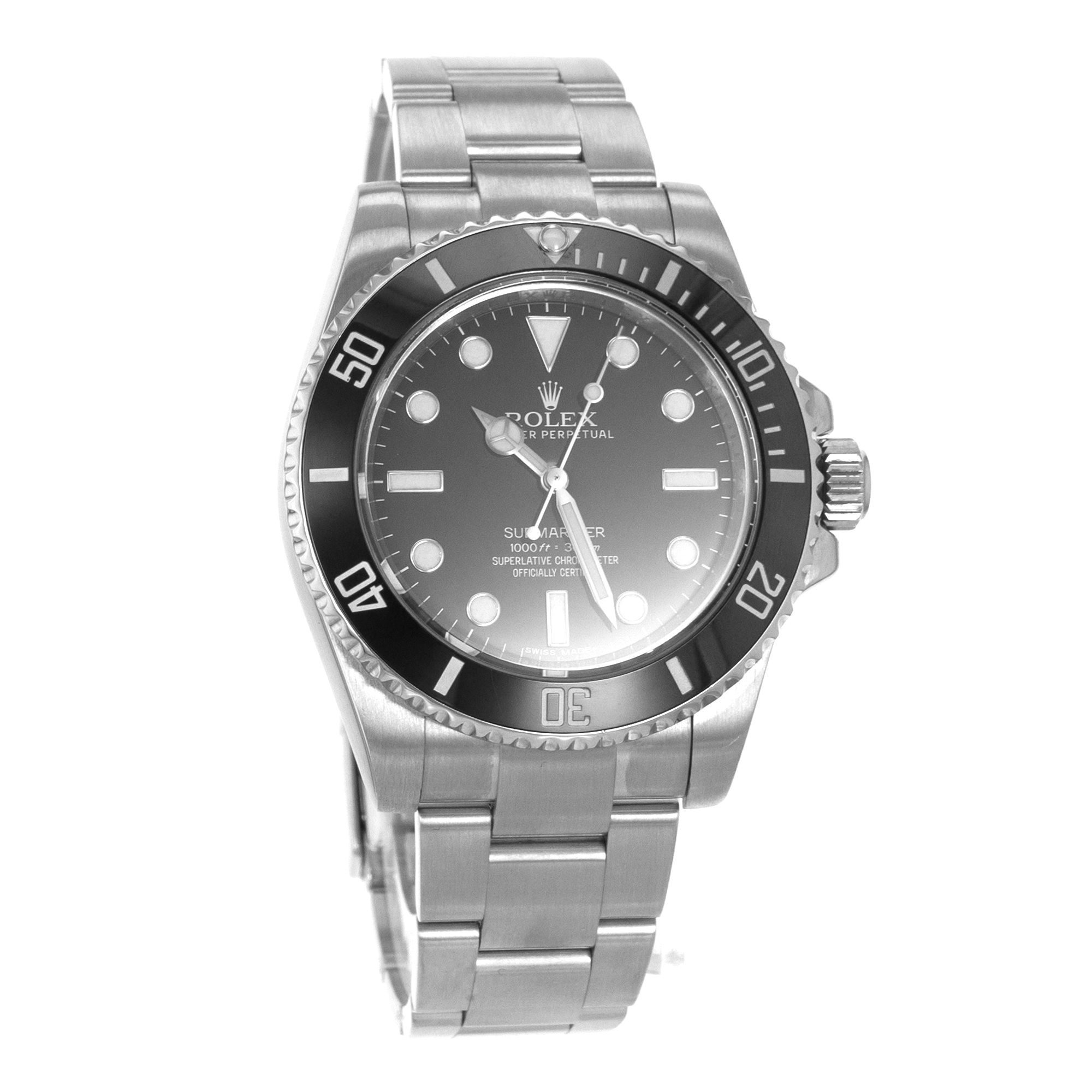Rolex Submariner No Date 114060 40mm Black Ceramic Oyster Automatic Mens Watch thumbnail 8