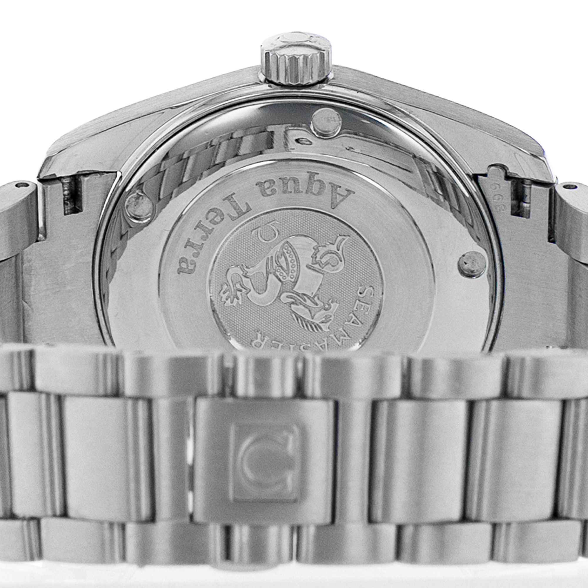 Omega Seamaster Aqua Terraa 2518.80.00 36mm Blue Index Steel Quartz Mens Watch thumbnail 10