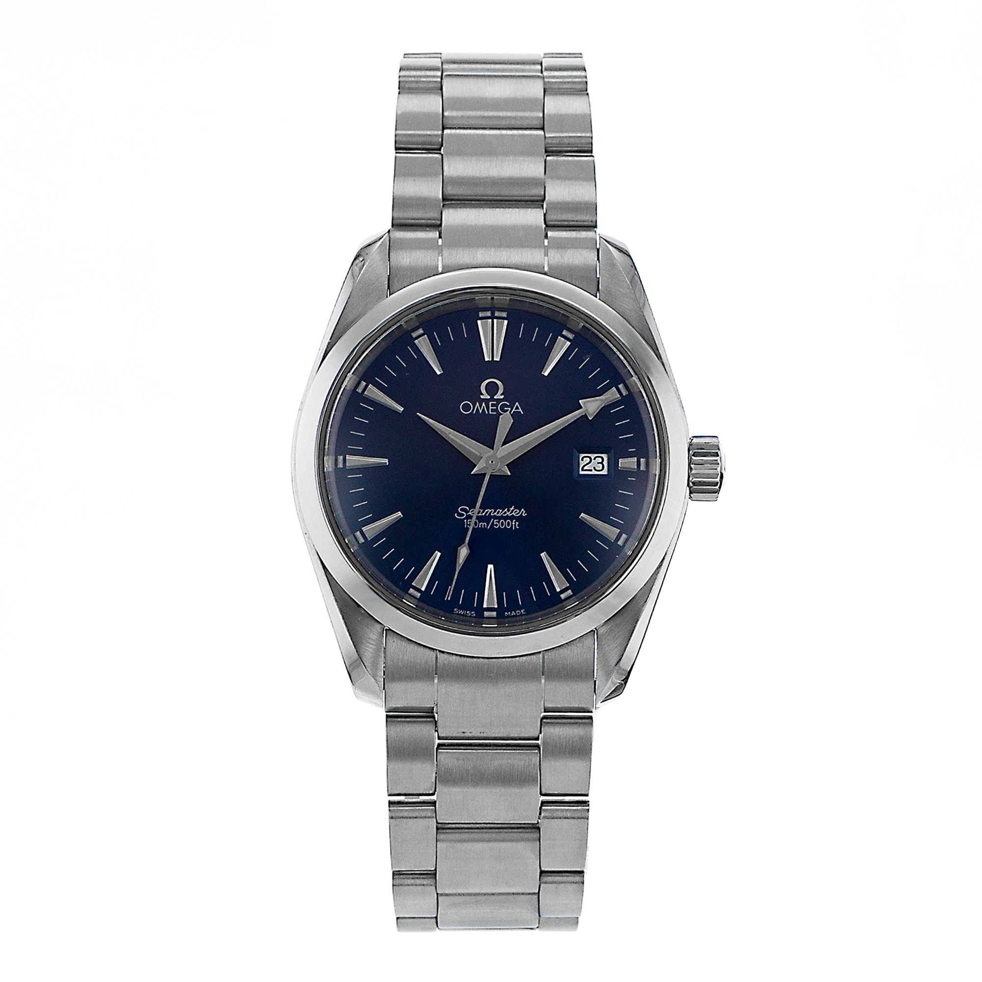 Omega Seamaster Aqua Terraa 2518.80.00 36mm Blue Index Steel Quartz Mens Watch thumbnail 2