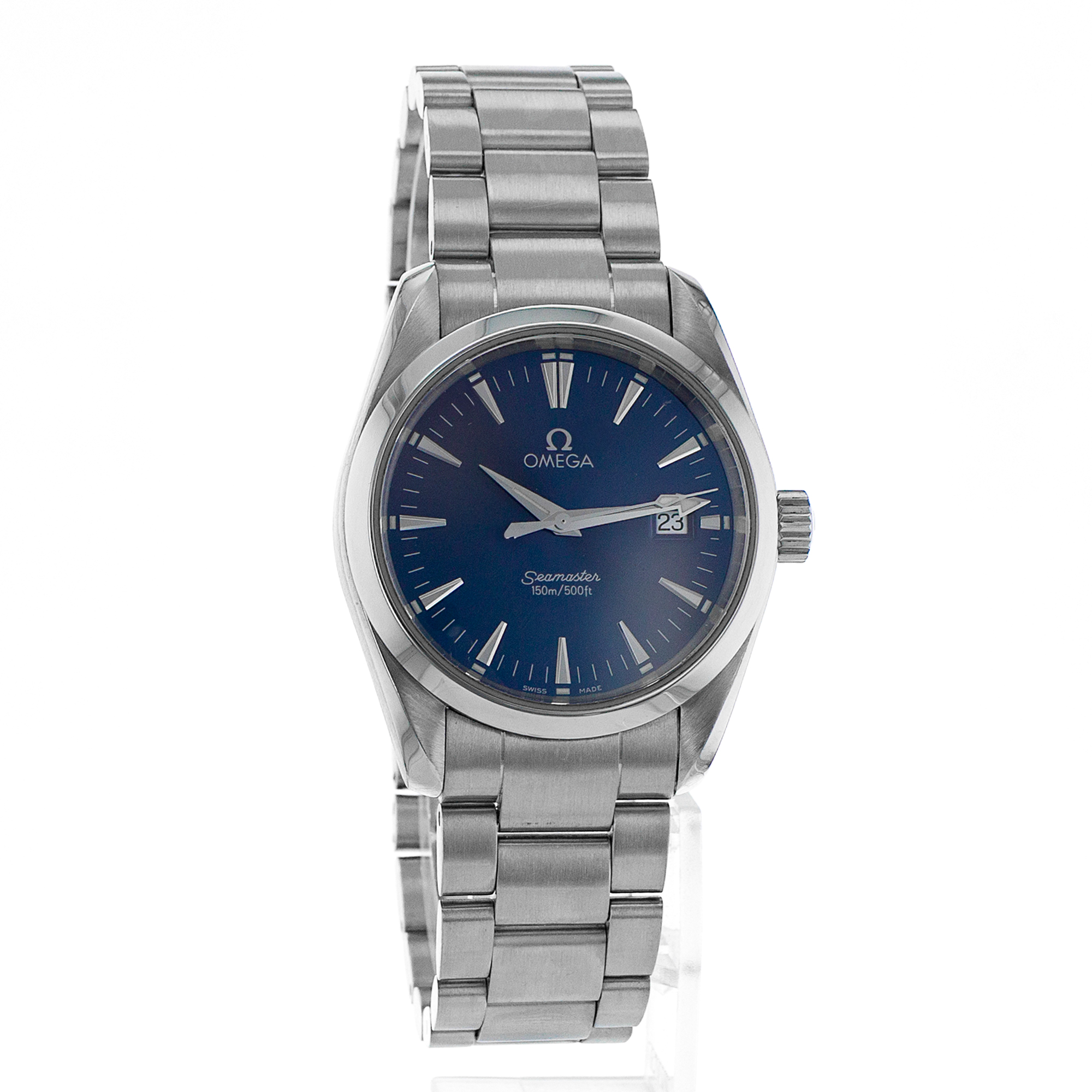Omega Seamaster Aqua Terraa 2518.80.00 36mm Blue Index Steel Quartz Mens Watch thumbnail 8