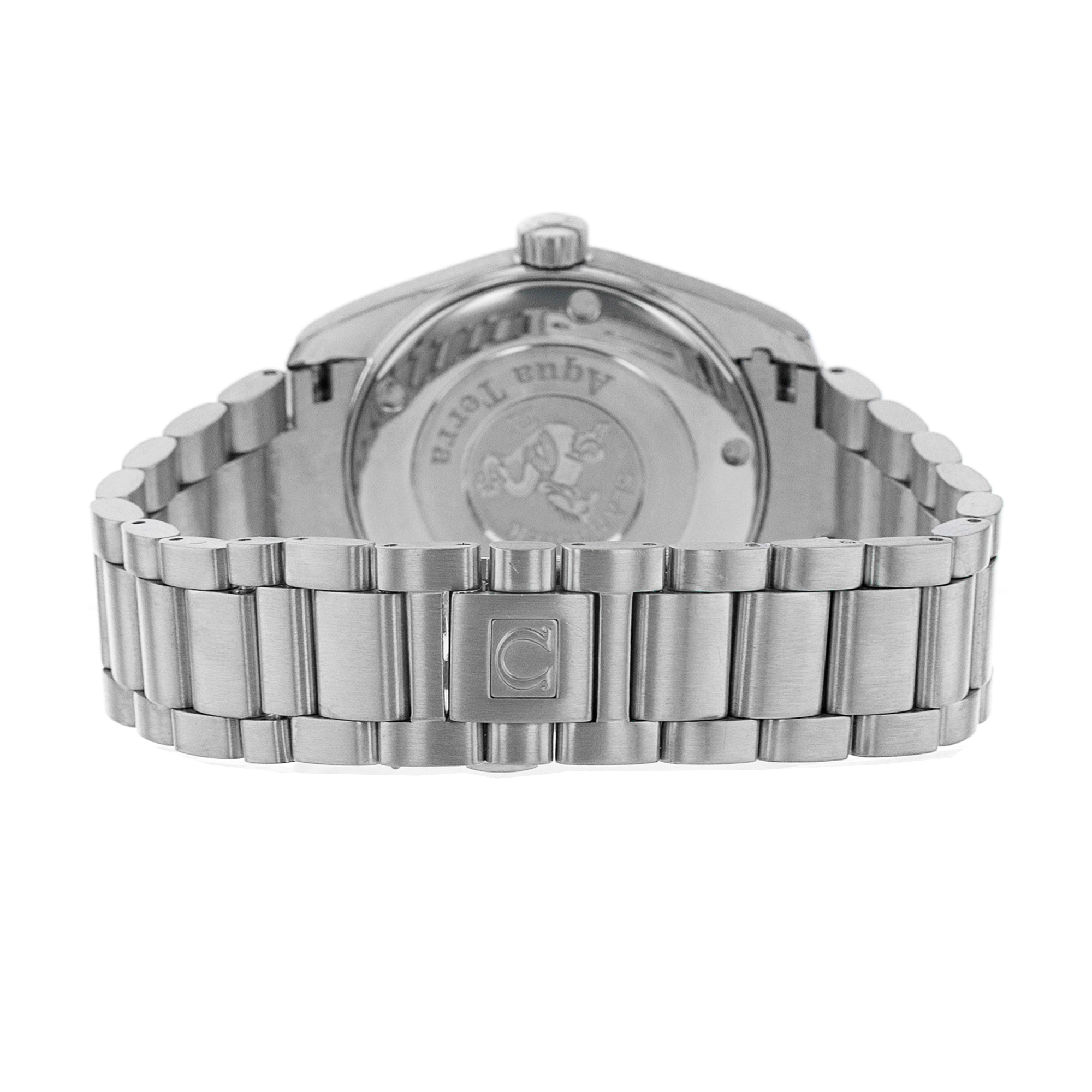Omega Seamaster Aqua Terraa 2518.80.00 36mm Blue Index Steel Quartz Mens Watch thumbnail 9