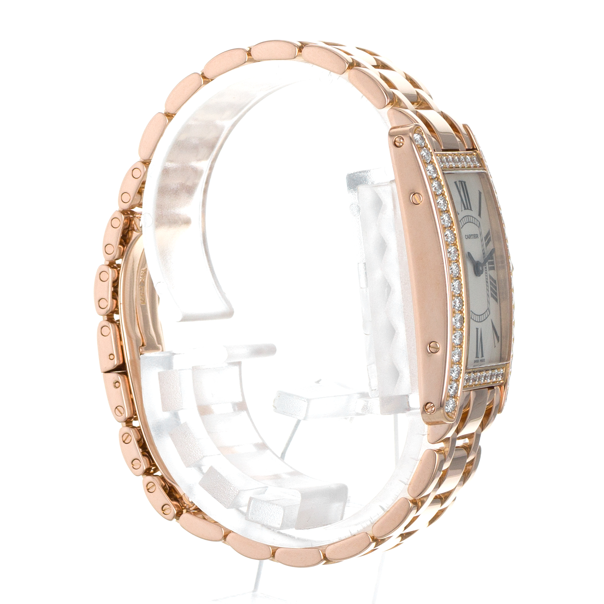 Cartier Tank Americaine WB7079M5 2503 Factory Diamonds 19 x 35 Rose Gold Watch thumbnail 6