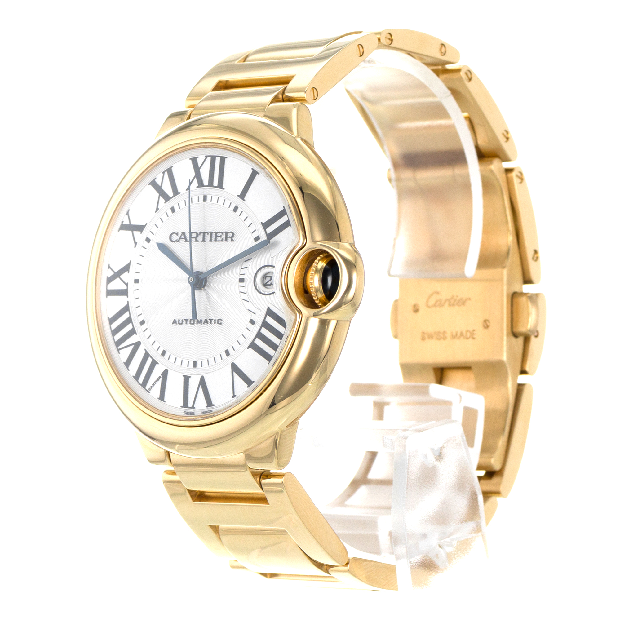 Cartier Ballon Bleu 42mm W69005Z2 2998 Silver Roman Yellow Gold Mens Watch thumbnail 4