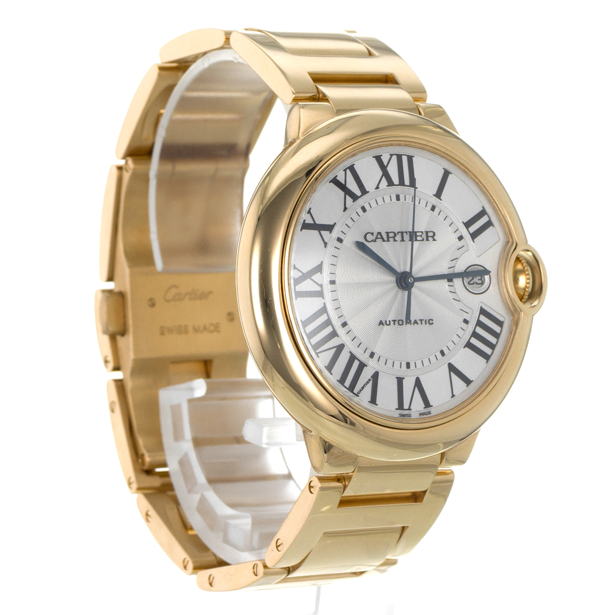 Cartier Ballon Bleu 42mm W69005Z2 2998 Silver Roman Yellow Gold Mens Watch thumbnail 7