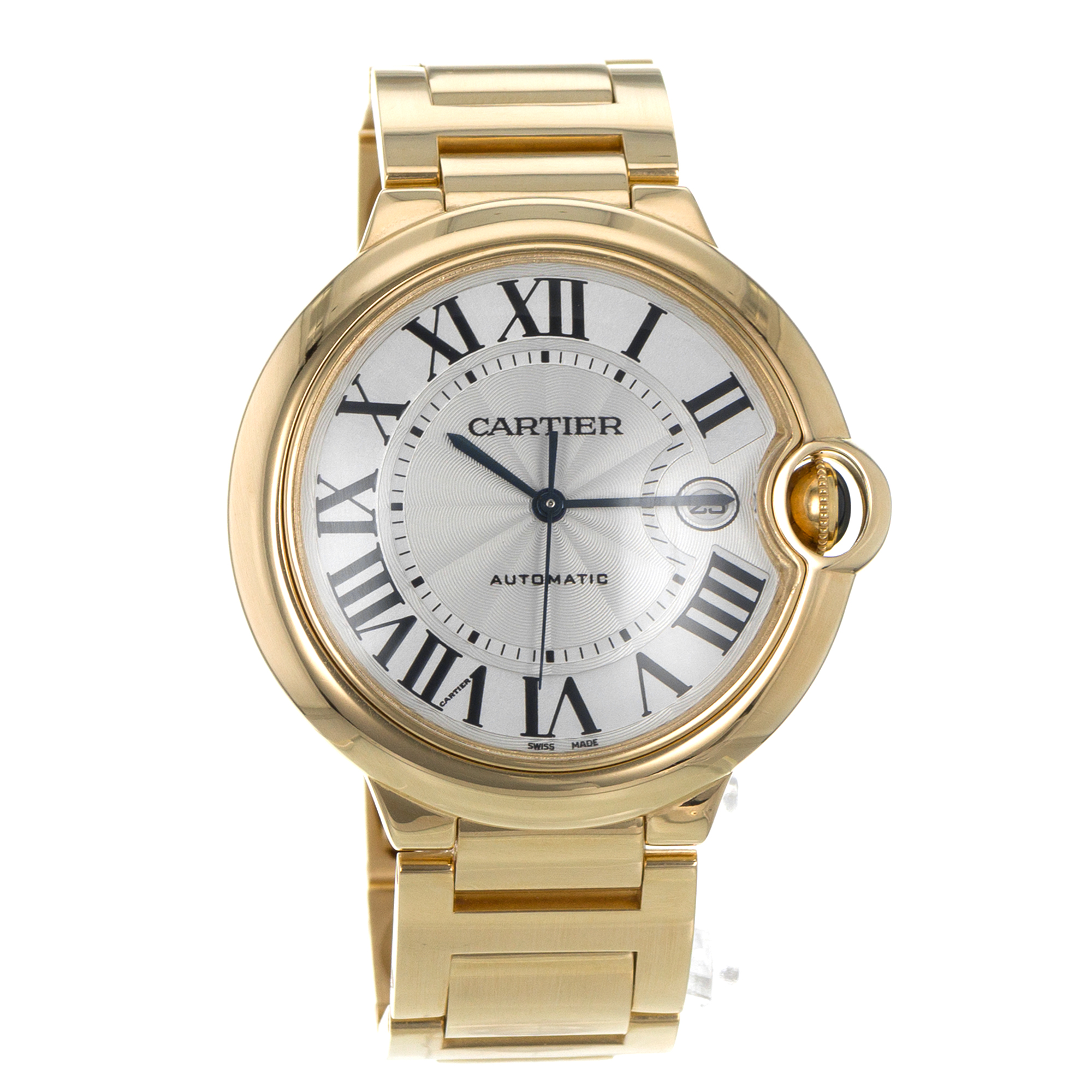 Cartier Ballon Bleu 42mm W69005Z2 2998 Silver Roman Yellow Gold Mens Watch thumbnail 8