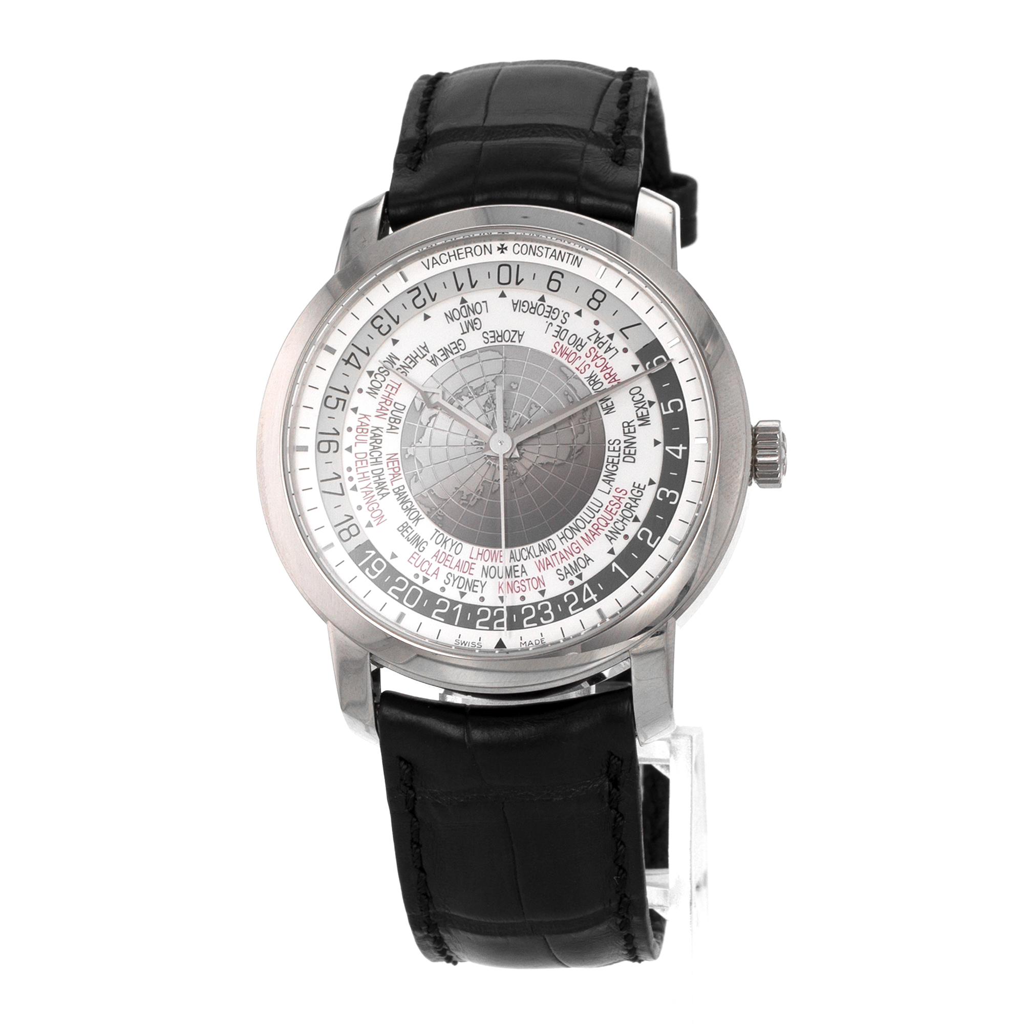 Vacheron Constantin Patrimony 86060/00G-8982 42mm World Time White Gold Watch thumbnail 4