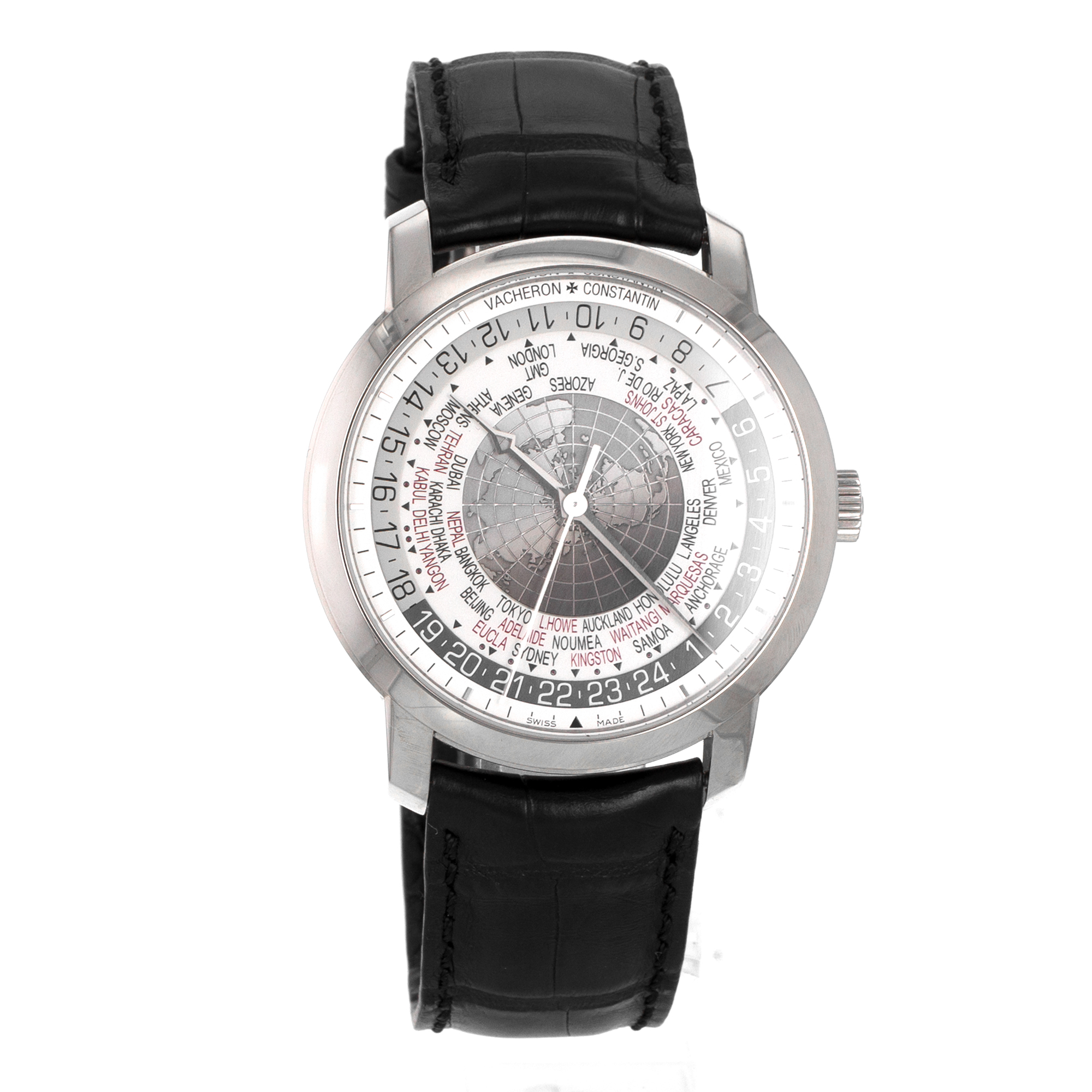 Vacheron Constantin Patrimony 86060/00G-8982 42mm World Time White Gold Watch thumbnail 9