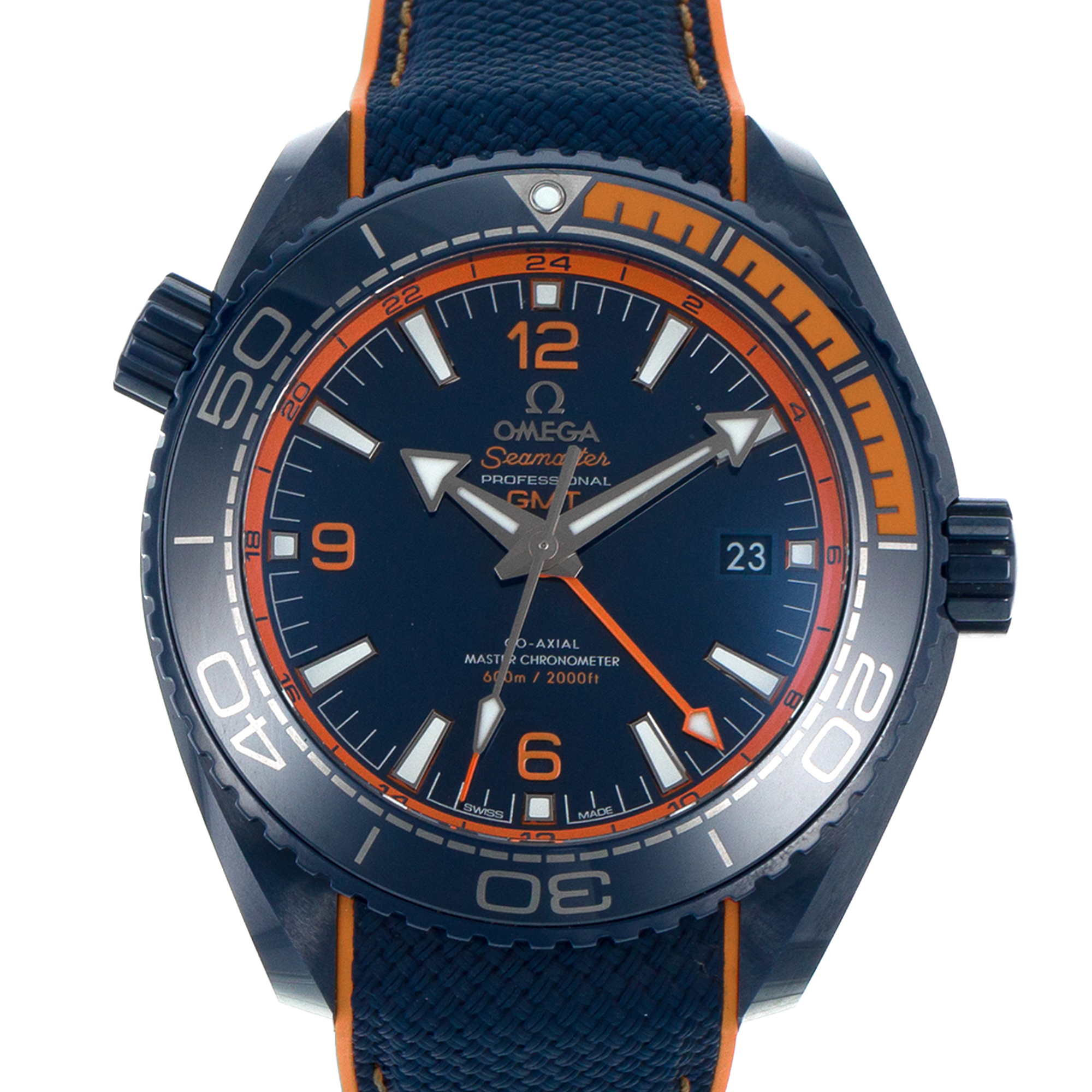 Omega Seamaster Planet Ocean 215.92.46.22.03.001 45mm Blue Ceramic GMT Watch thumbnail 1