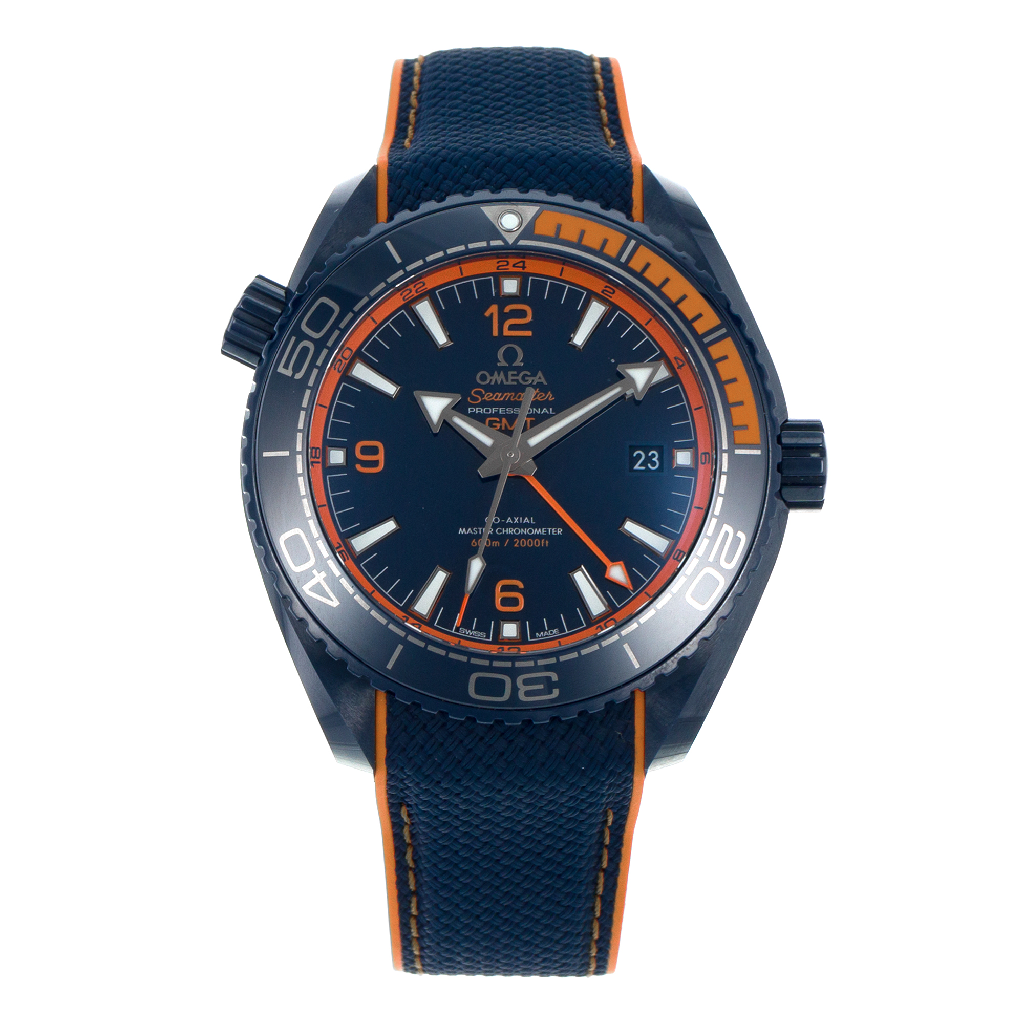 Omega Seamaster Planet Ocean 215.92.46.22.03.001 45mm Blue Ceramic GMT Watch thumbnail 2