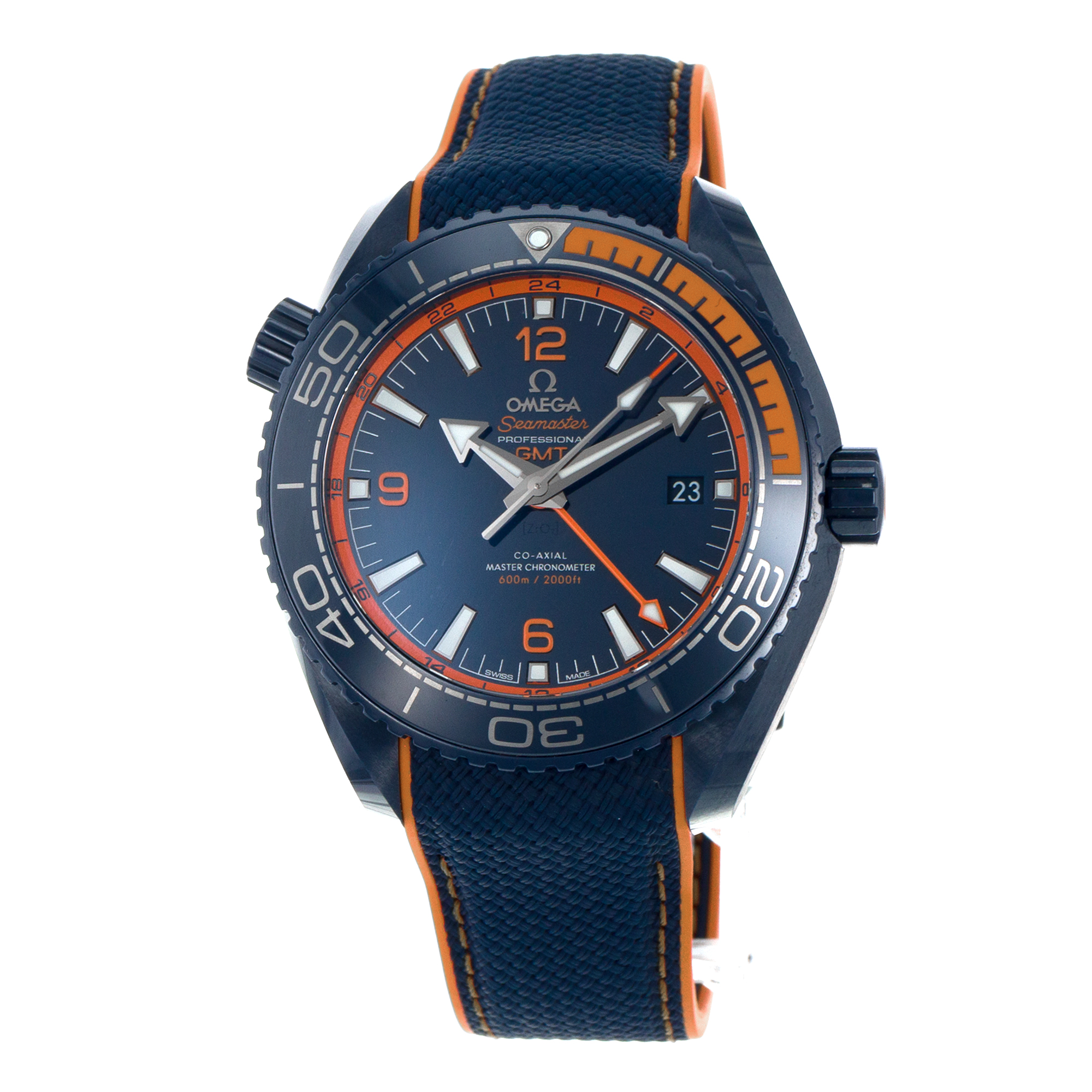 Omega Seamaster Planet Ocean 215.92.46.22.03.001 45mm Blue Ceramic GMT Watch thumbnail 3