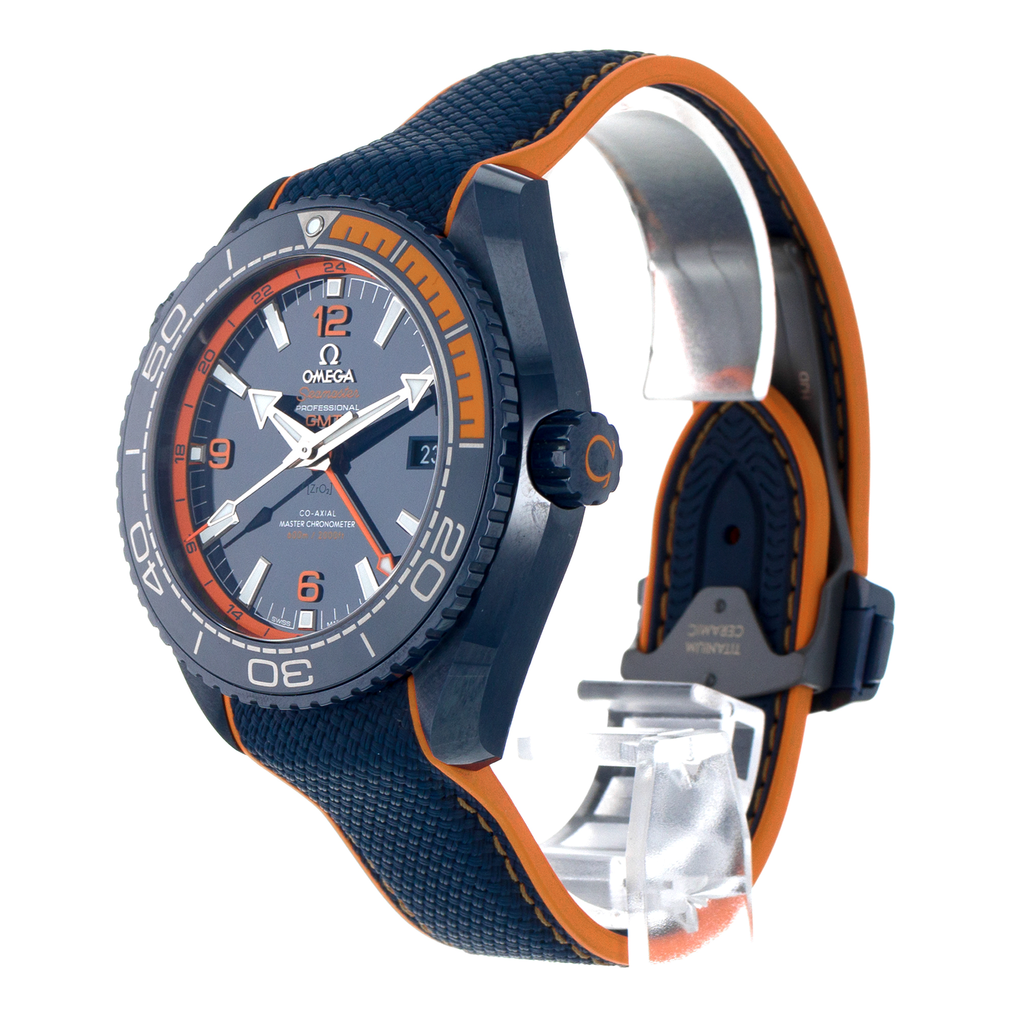 Omega Seamaster Planet Ocean 215.92.46.22.03.001 45mm Blue Ceramic GMT Watch thumbnail 4