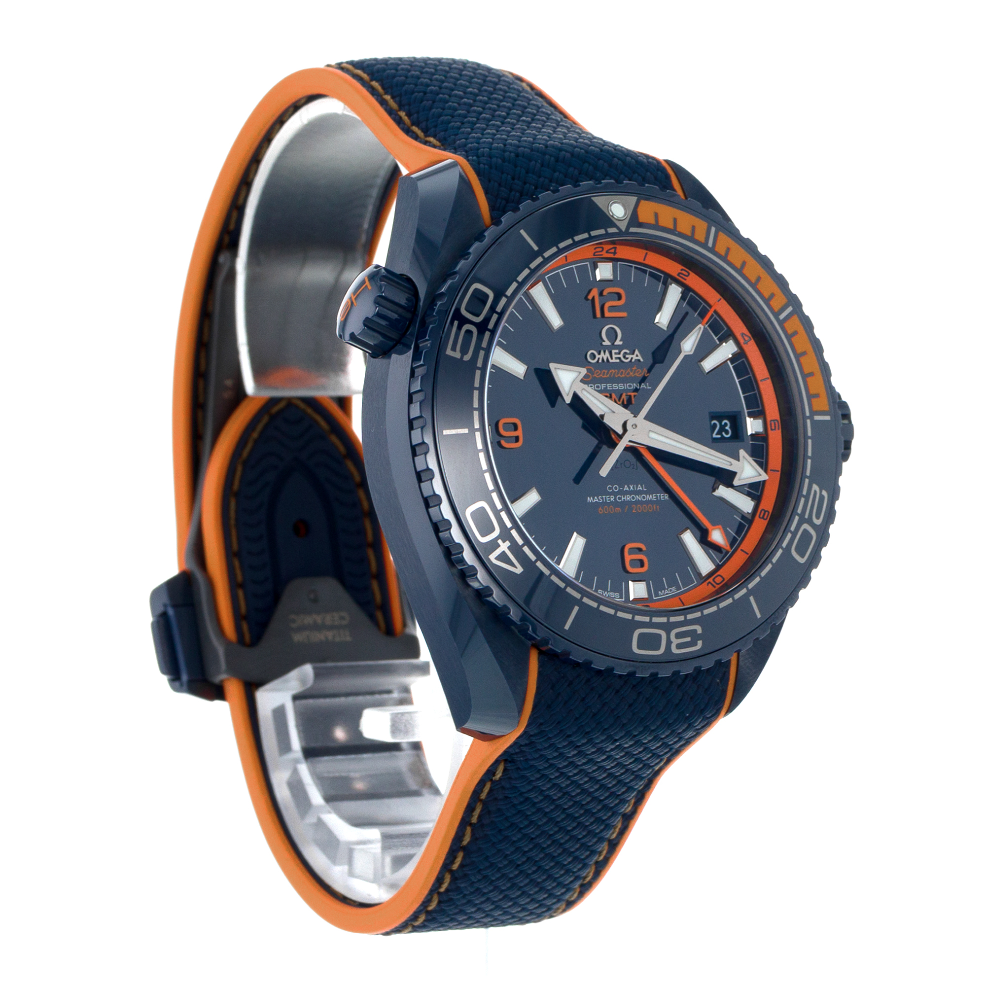 Omega Seamaster Planet Ocean 215.92.46.22.03.001 45mm Blue Ceramic GMT Watch thumbnail 7