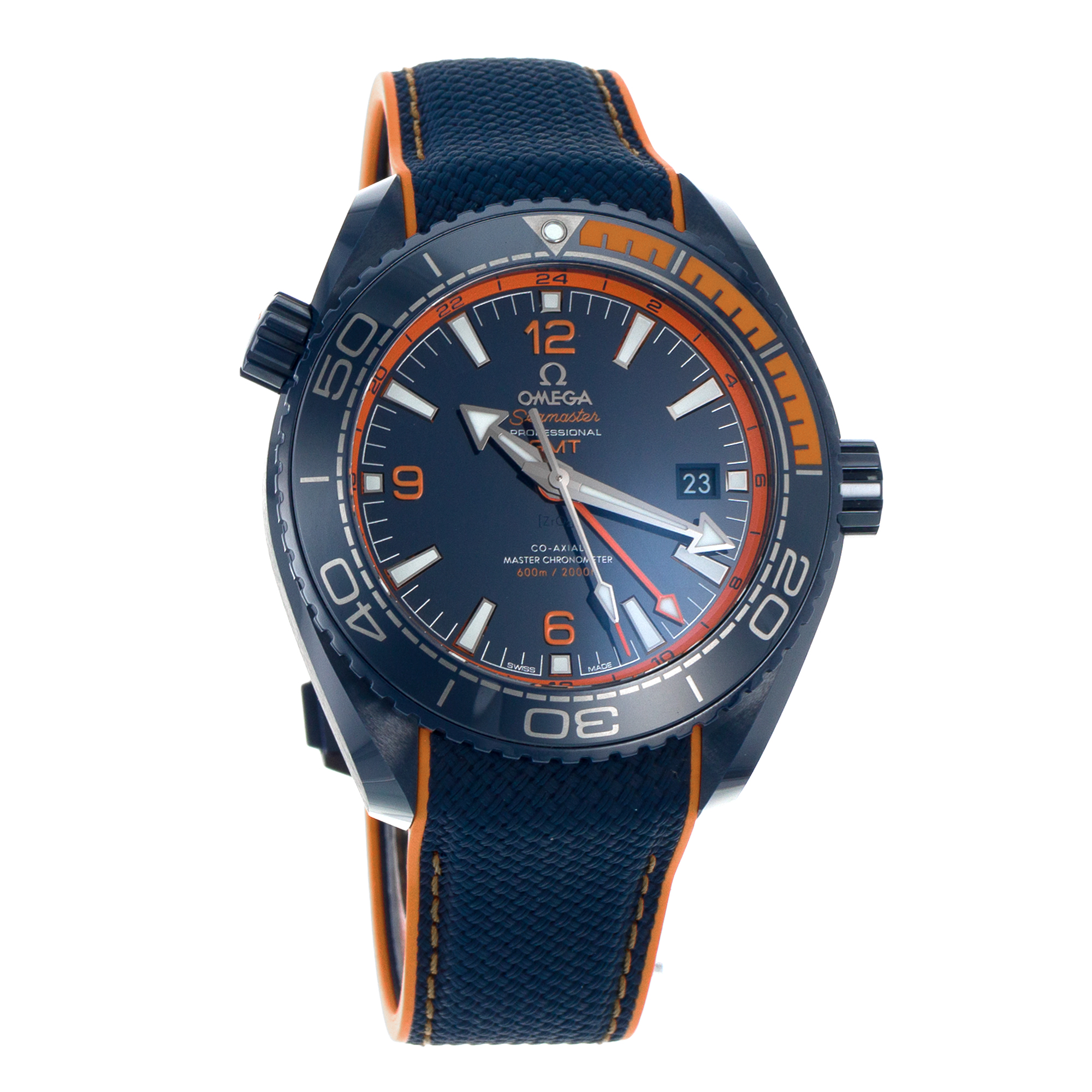 Omega Seamaster Planet Ocean 215.92.46.22.03.001 45mm Blue Ceramic GMT Watch thumbnail 8