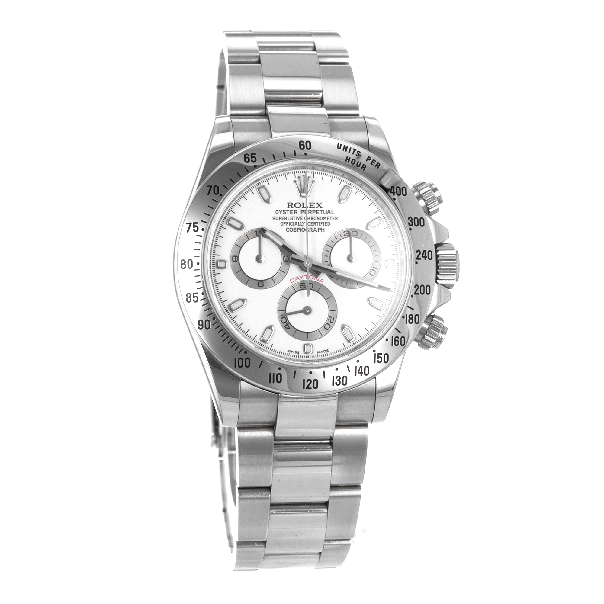 Rolex Daytona 116520 40mm Cosmograph White Chronograph Steel Mens Watch V 2009 thumbnail 9