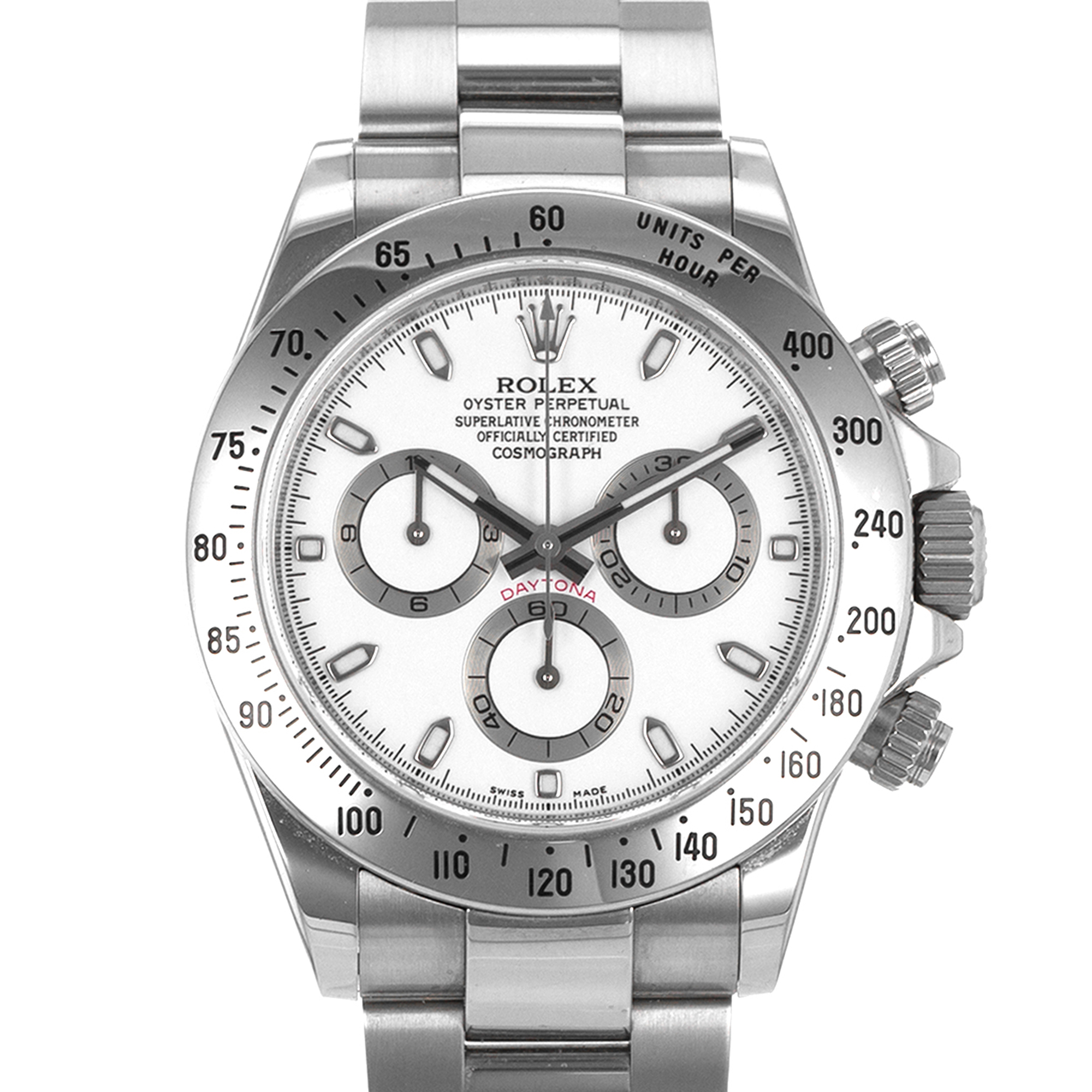 Rolex Daytona 116520 40mm Cosmograph White Chronograph Steel Mens Watch V 2009 thumbnail 1