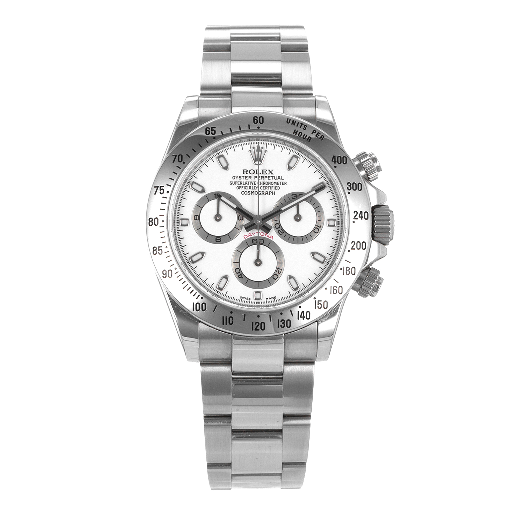 Rolex Daytona 116520 40mm Cosmograph White Chronograph Steel Mens Watch V 2009 thumbnail 2