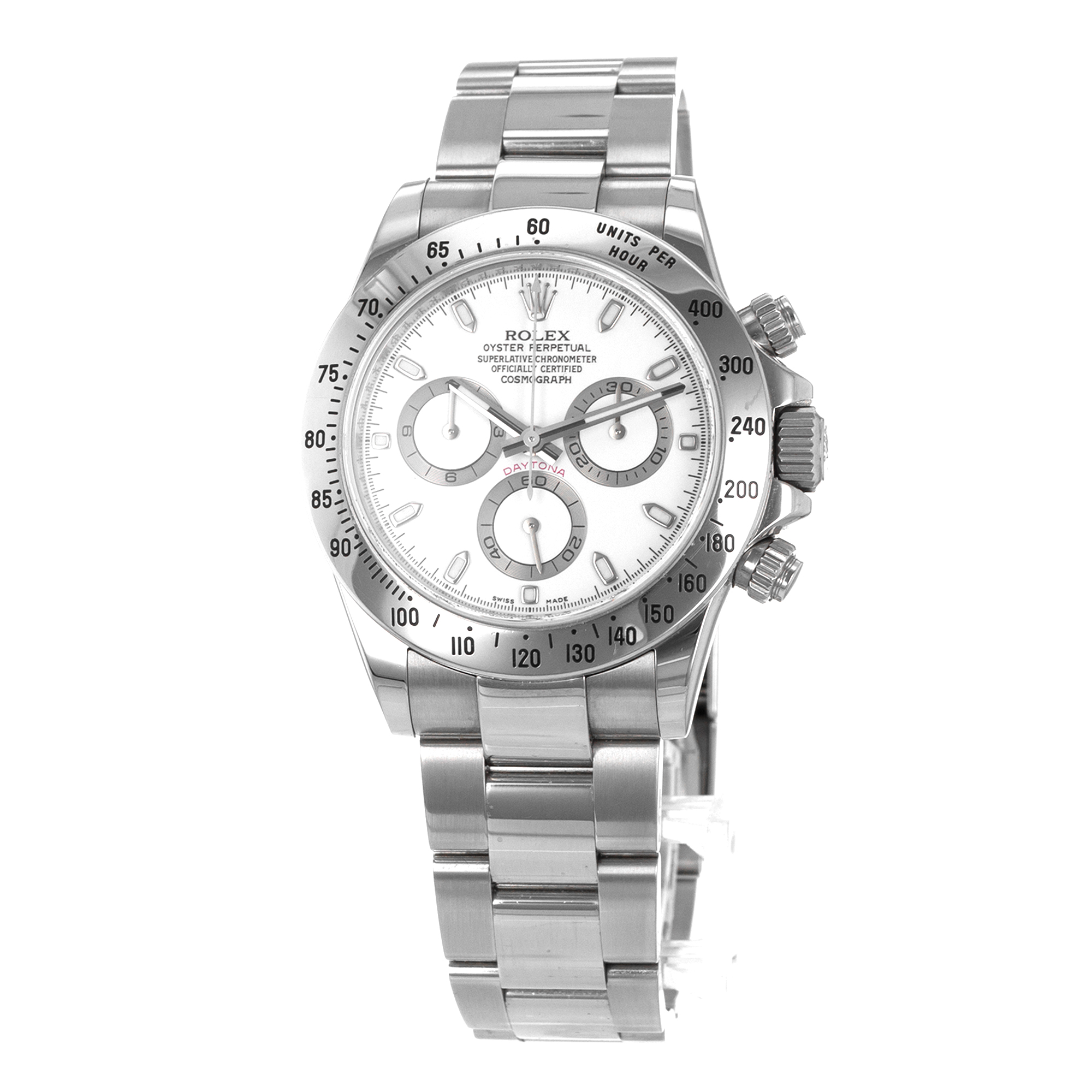 Rolex Daytona 116520 40mm Cosmograph White Chronograph Steel Mens Watch V 2009 thumbnail 4