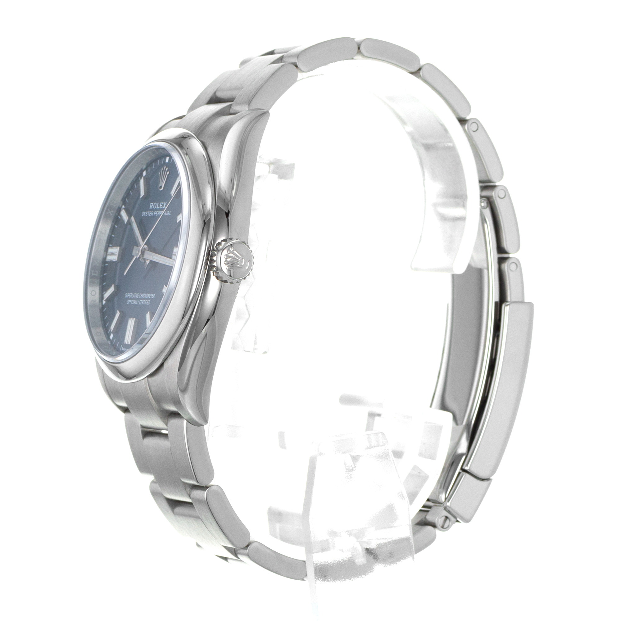 Rolex Oyster Perpetual 36 126000 Blue Stick Smooth Steel Oyster Mens Watch thumbnail 6
