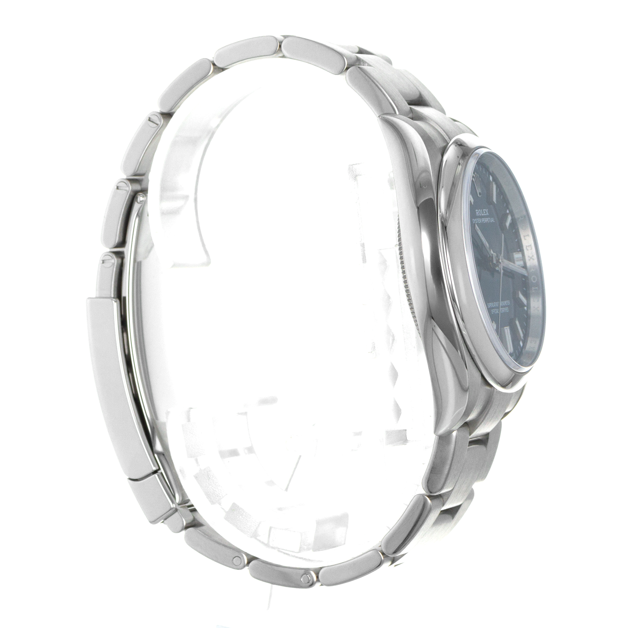 Rolex Oyster Perpetual 36 126000 Blue Stick Smooth Steel Oyster Mens Watch thumbnail 7