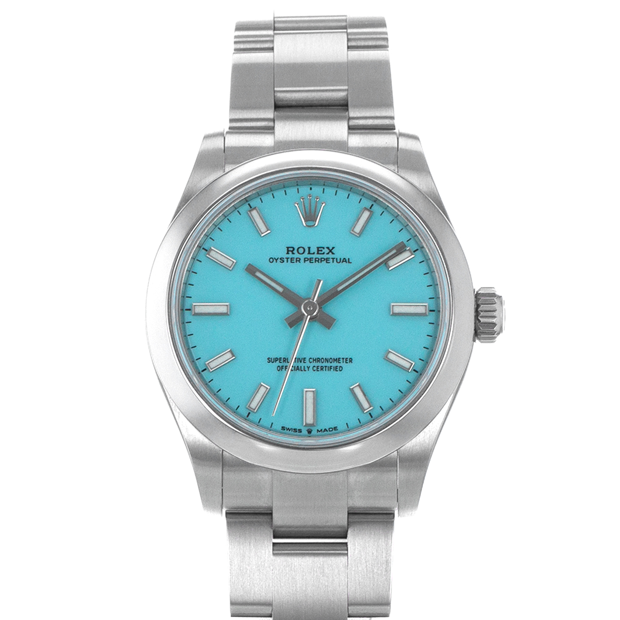 Rolex Oyster Perpetual 31 277200 Turquoise Blue Steel Oyster Ladies Watch 2022 thumbnail 1