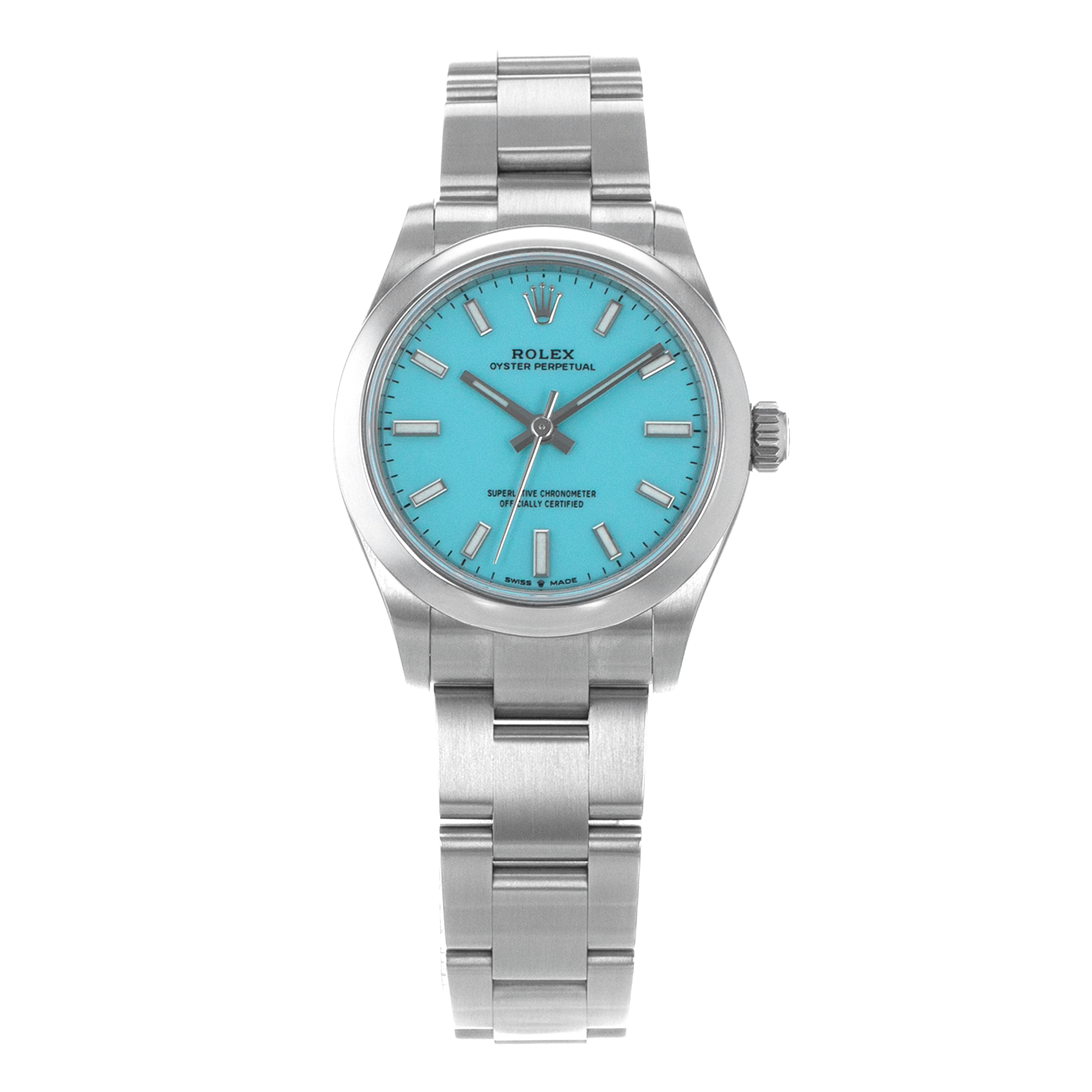 Rolex Oyster Perpetual 31 277200 Turquoise Blue Steel Oyster Ladies Watch 2022 thumbnail 2