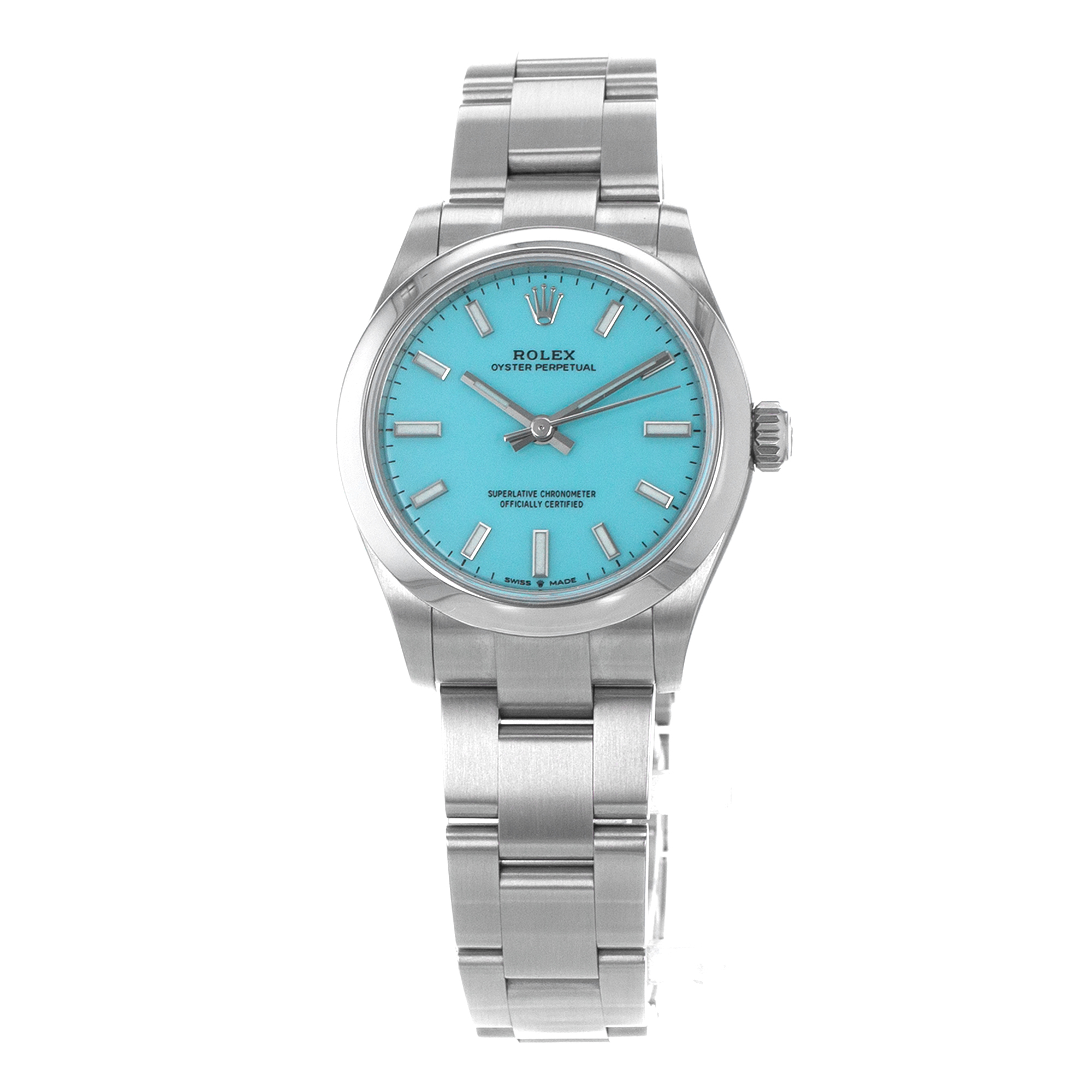Rolex Oyster Perpetual 31 277200 Turquoise Blue Steel Oyster Ladies Watch 2022 thumbnail 4