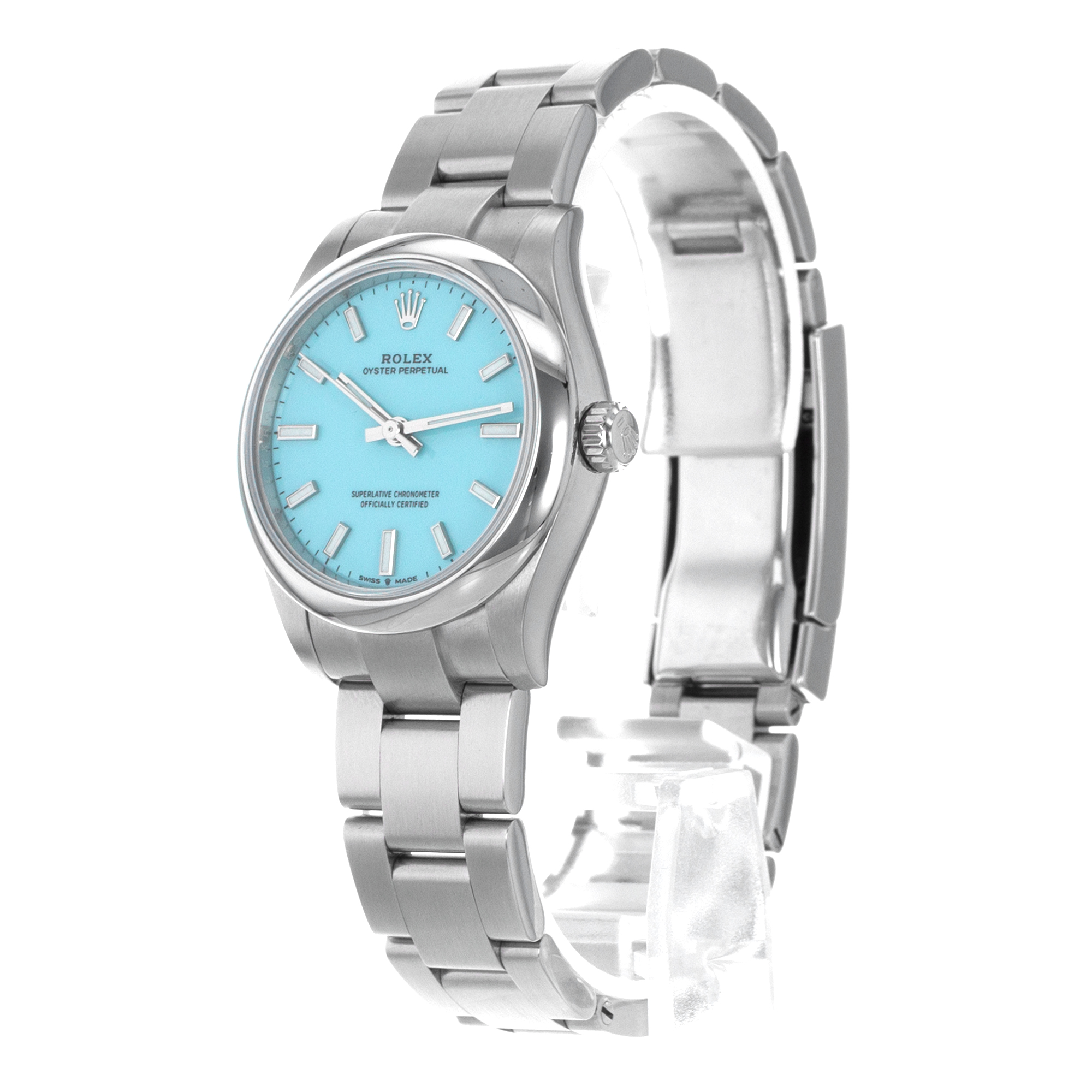 Rolex Oyster Perpetual 31 277200 Turquoise Blue Steel Oyster Ladies Watch 2022 thumbnail 5