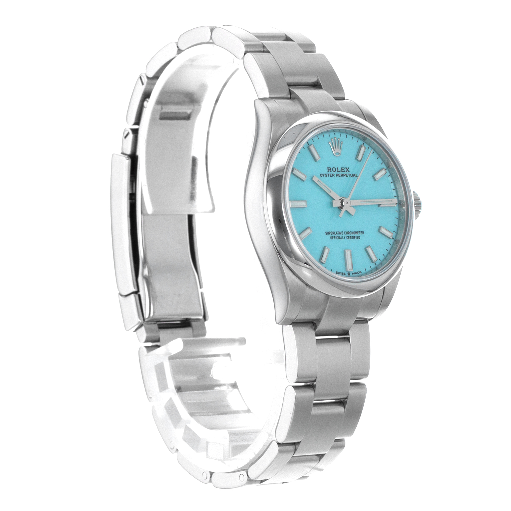 Rolex Oyster Perpetual 31 277200 Turquoise Blue Steel Oyster Ladies Watch 2022 thumbnail 8